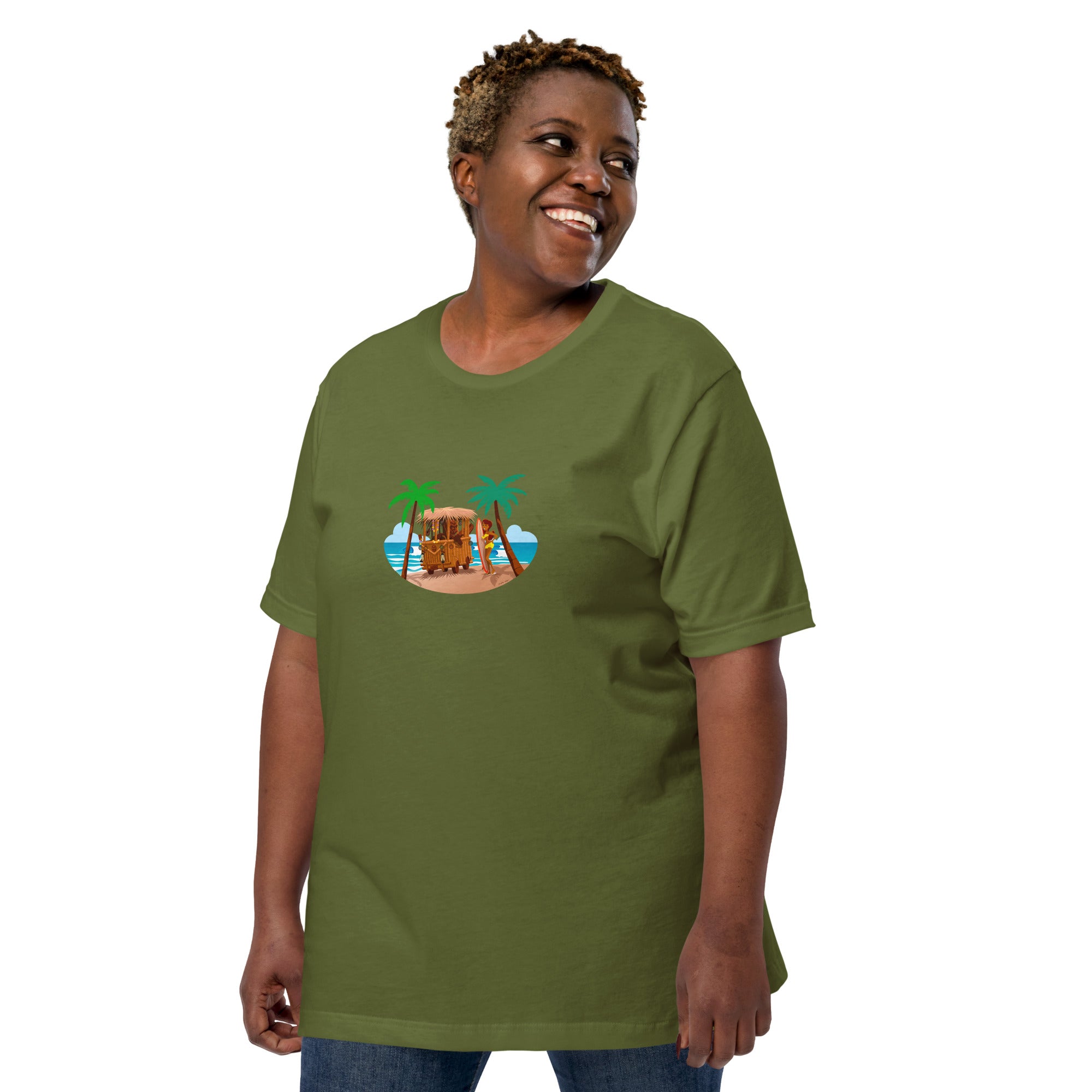 Unisex t-shirt Tiki Kombi on dark colors