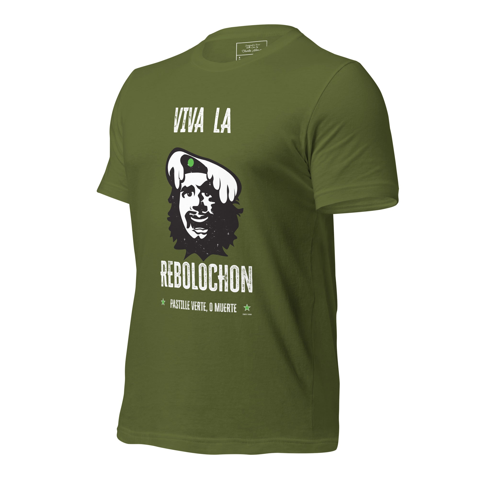 T-shirt en coton unisexe Viva la Rebolochon sur couleurs foncées