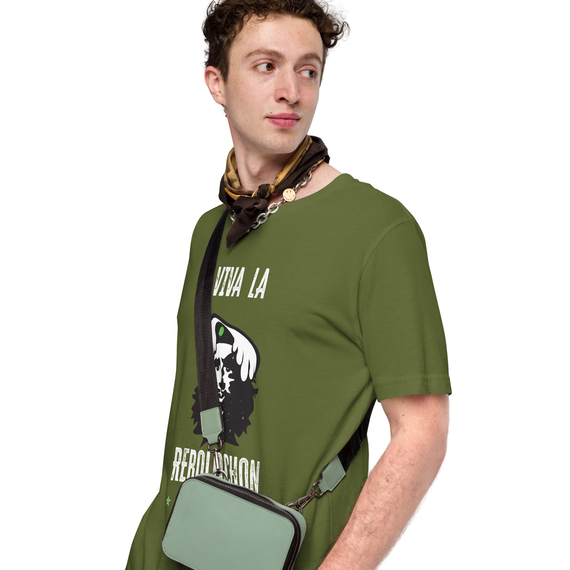 T-shirt en coton unisexe Viva la Rebolochon sur couleurs foncées