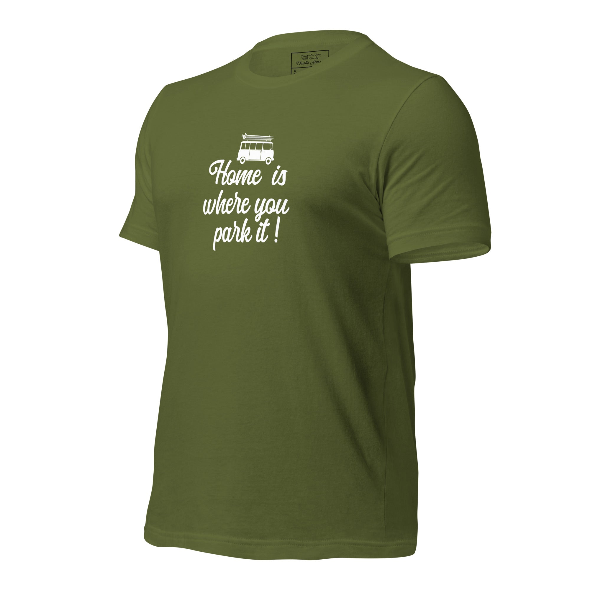 Unisex cotton t-shirt White Surf Combi on greens