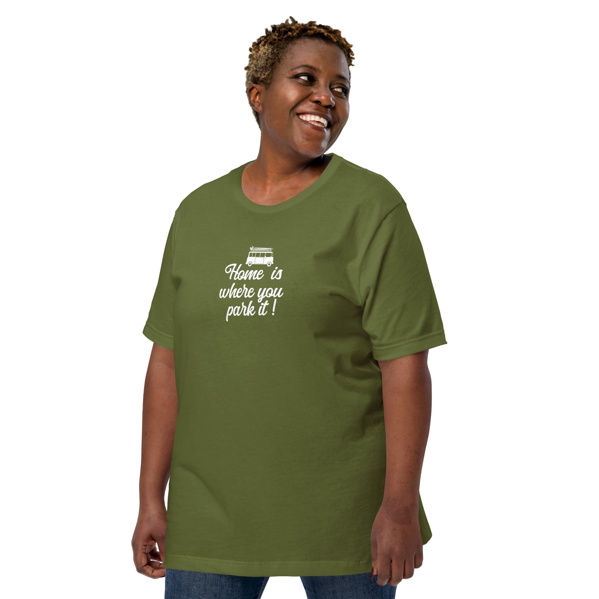 Unisex cotton t-shirt White Surf Combi on greens