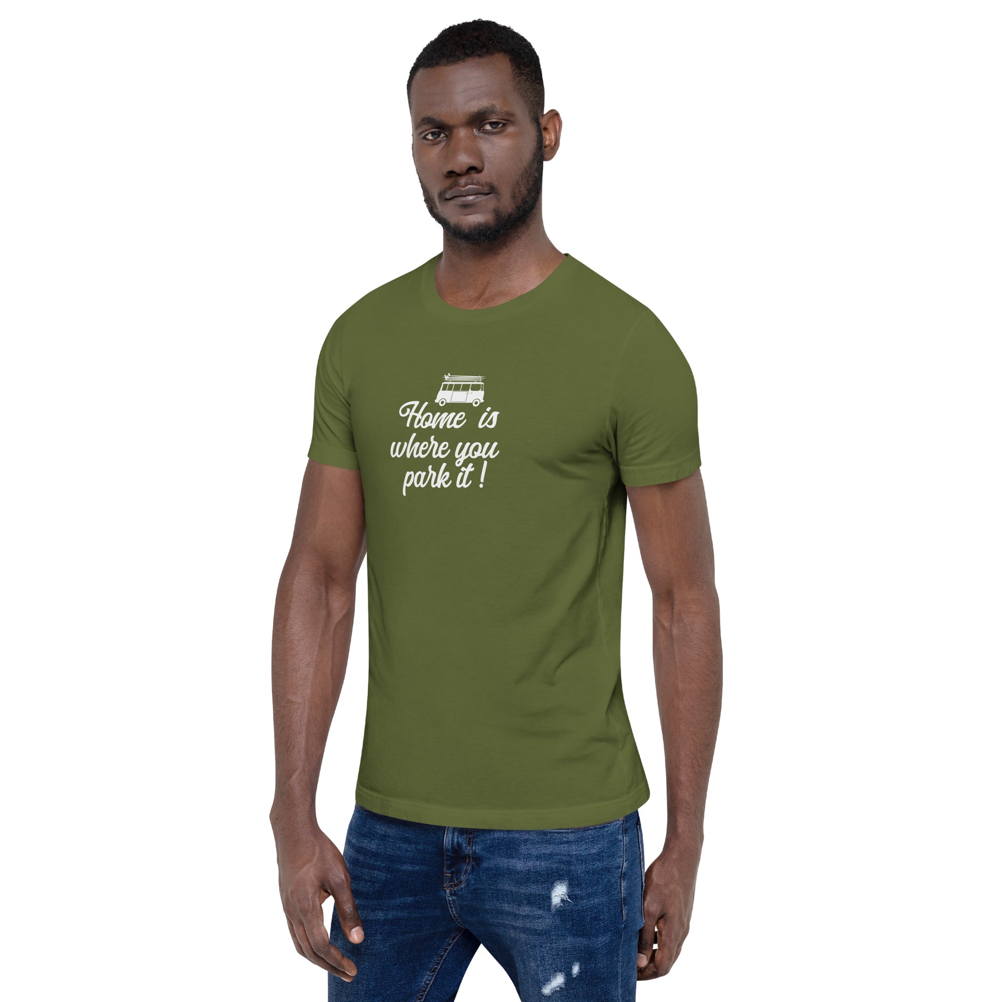 Unisex cotton t-shirt White Surf Combi on greens