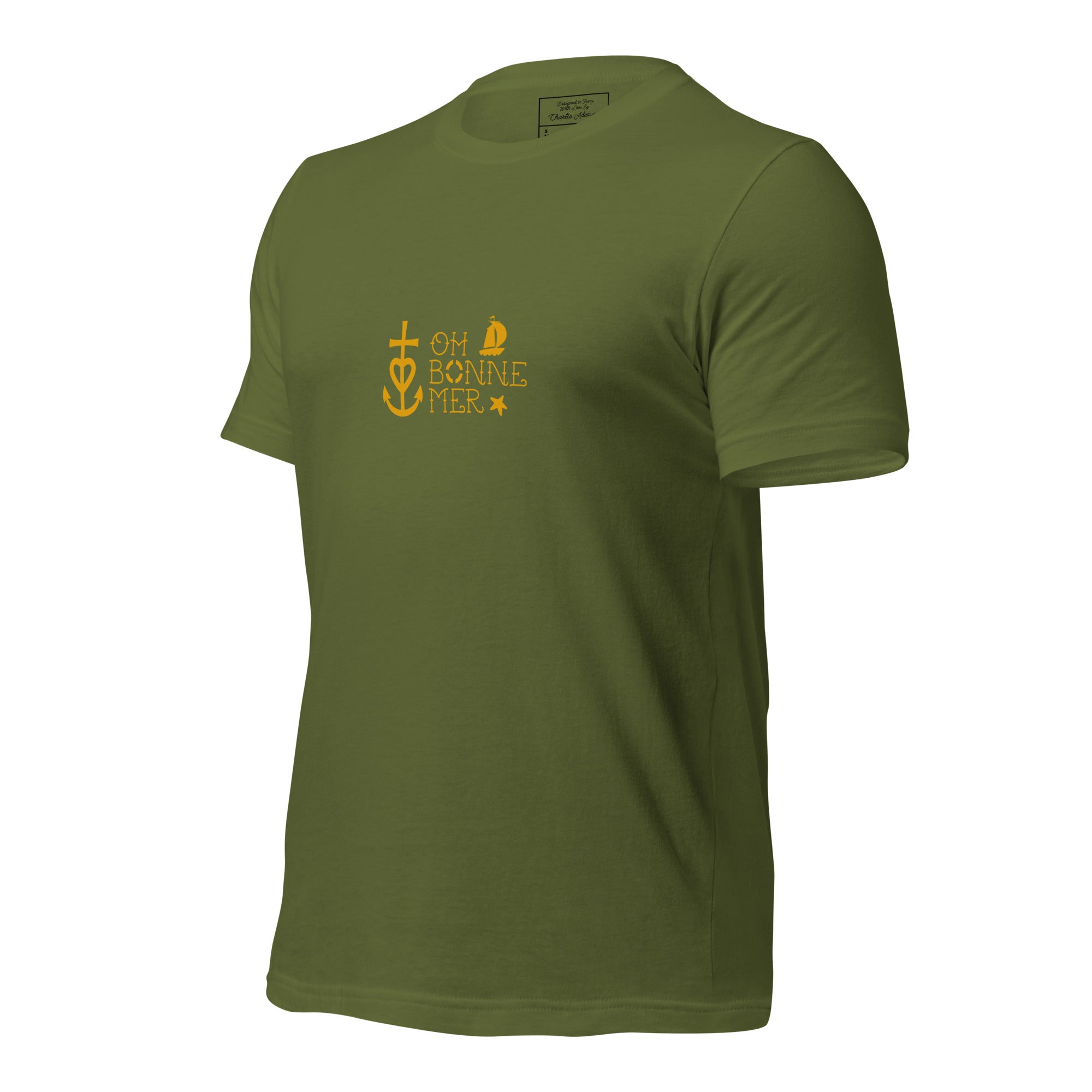 Unisex cotton t-shirt Oh Bonne Mer 2 on greens