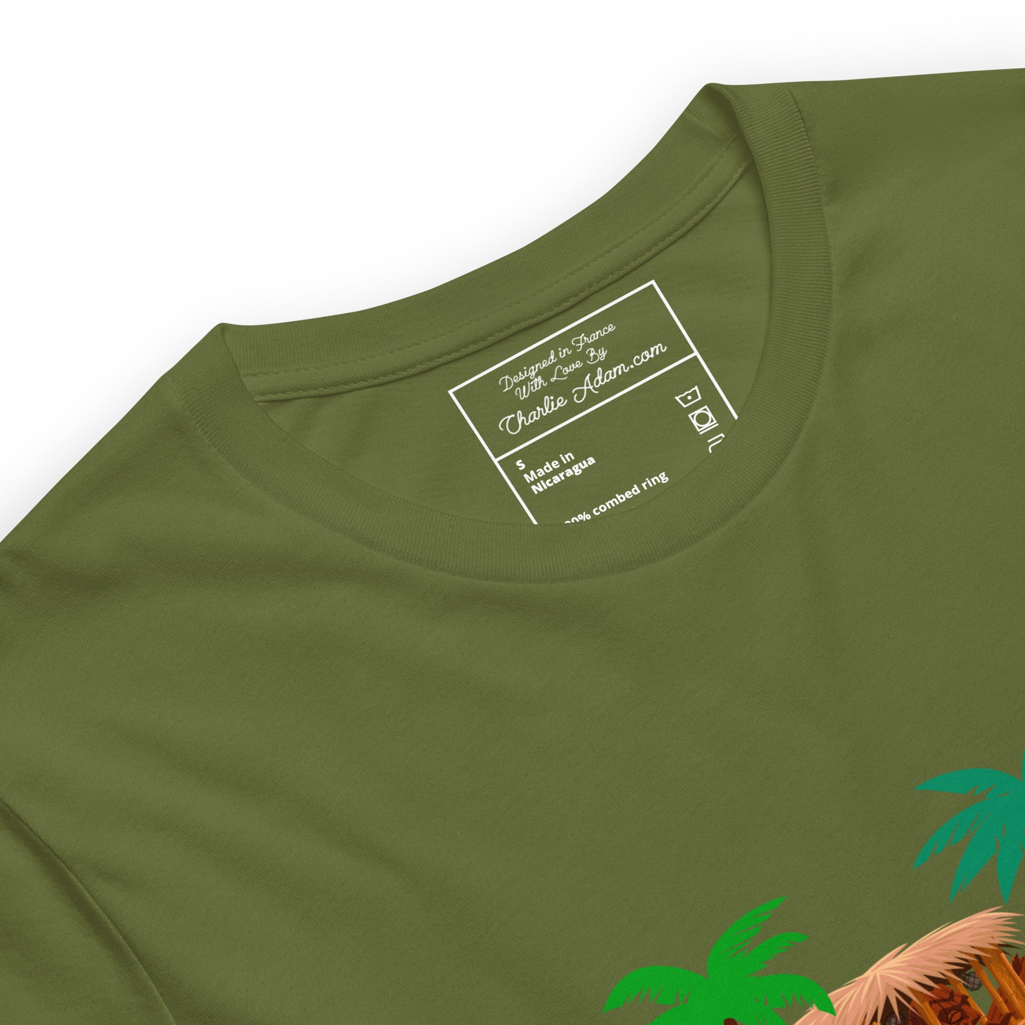 Unisex t-shirt Tiki Kombi on dark colors