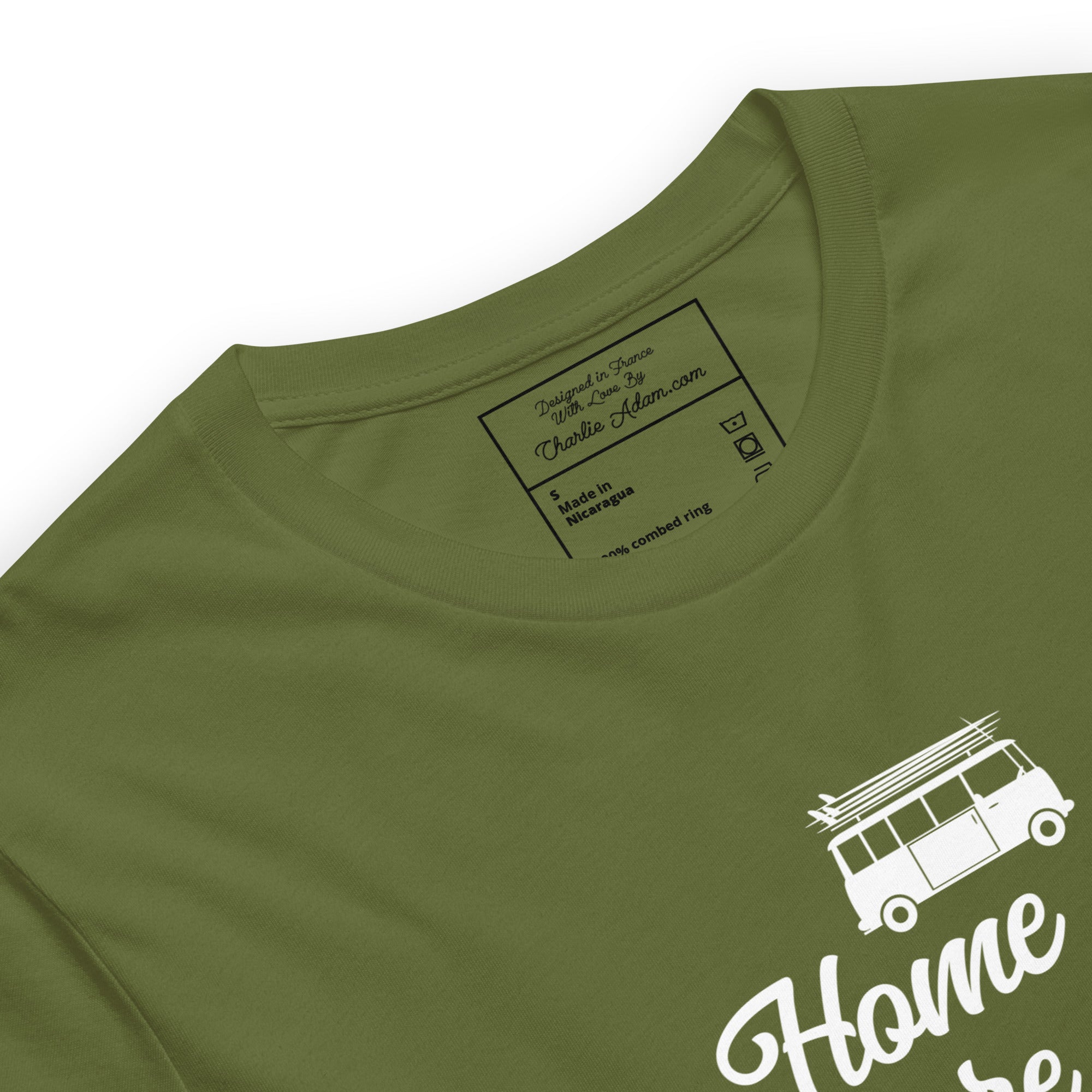 Unisex cotton t-shirt White Surf Combi on greens