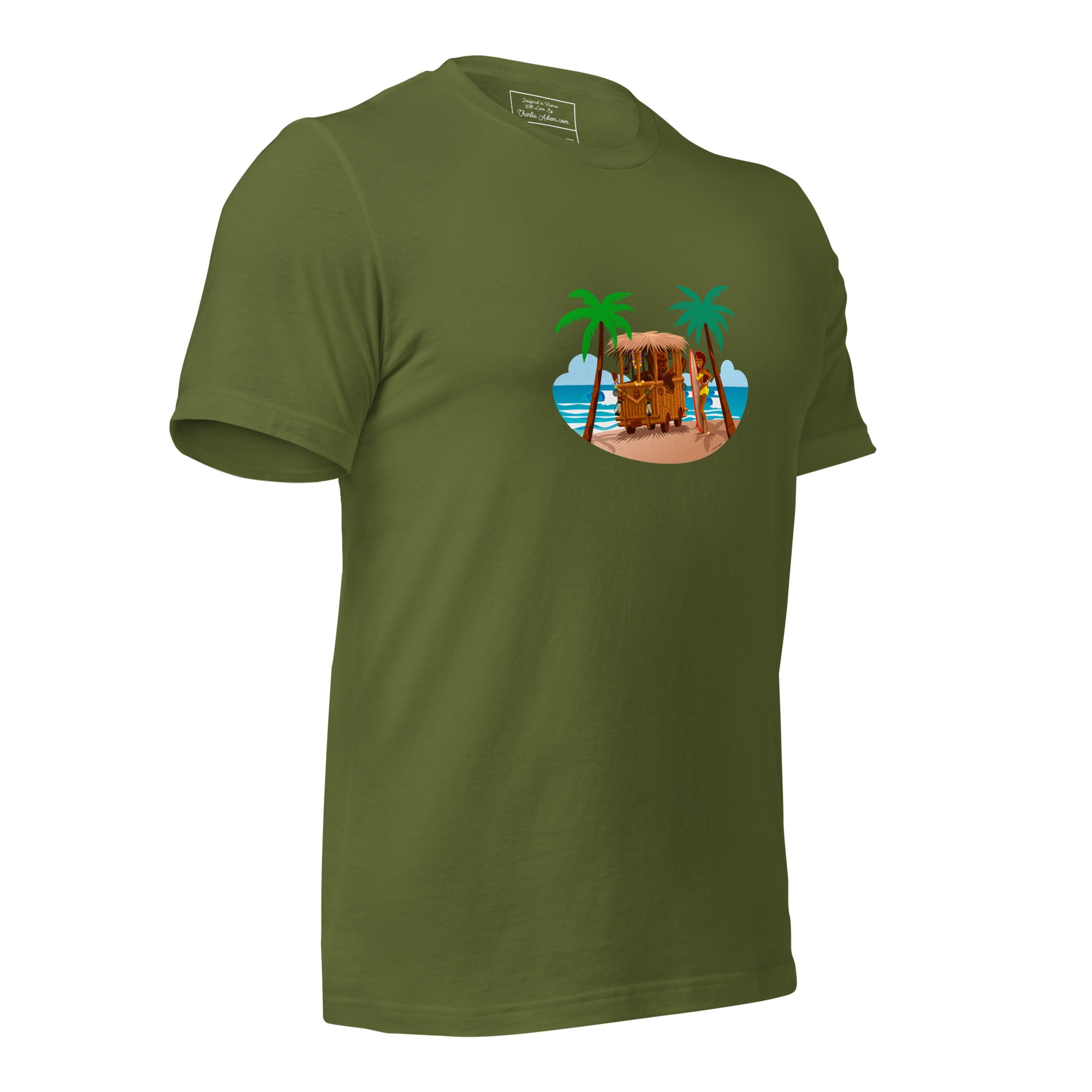 Unisex t-shirt Tiki Kombi on dark colors