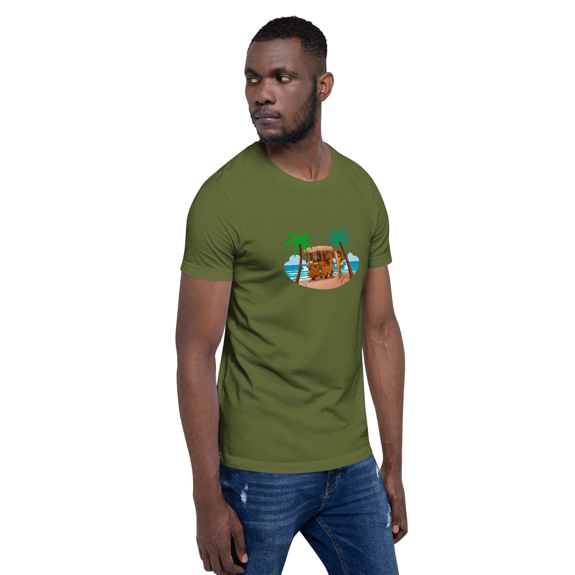 Unisex t-shirt Tiki Kombi on dark colors