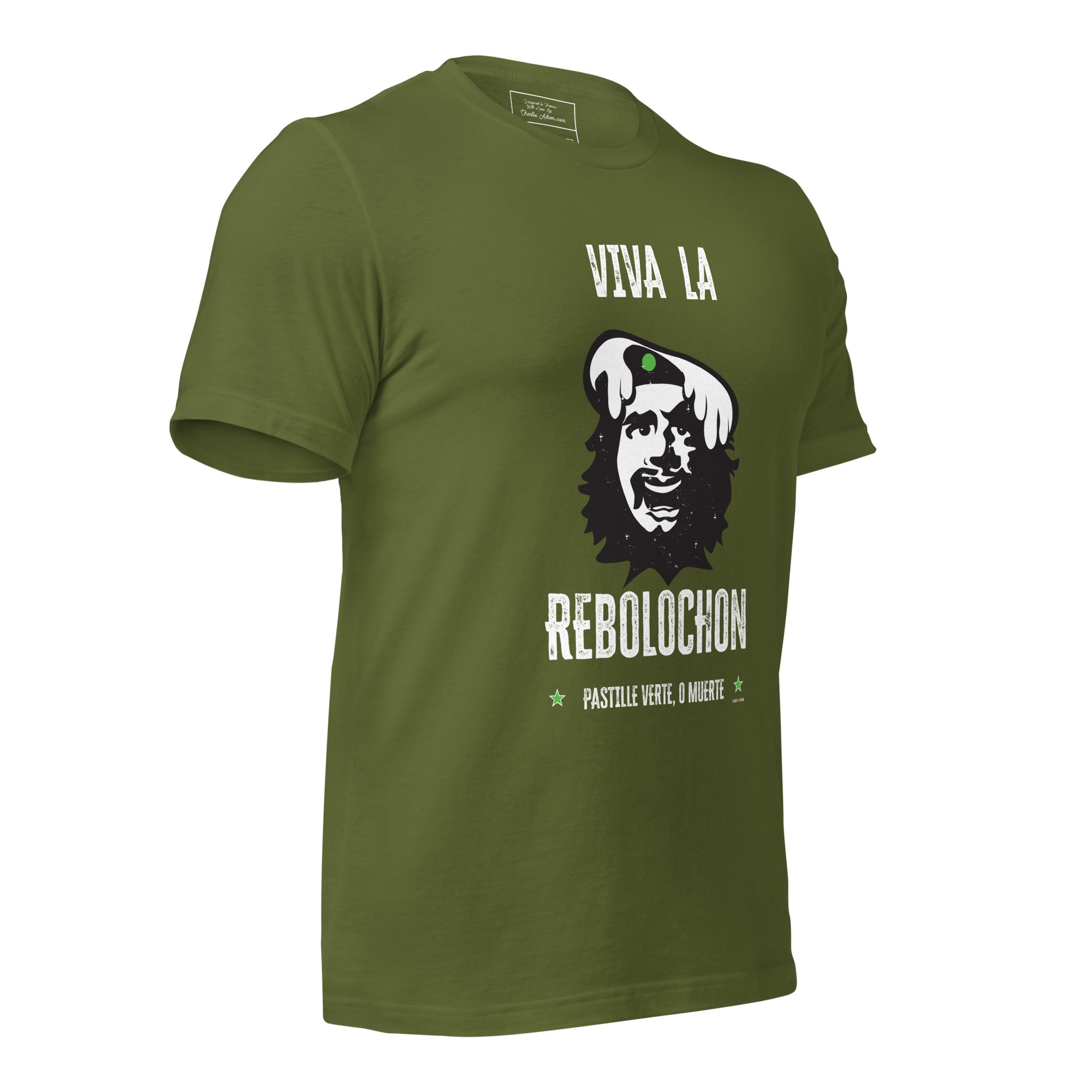 T-shirt en coton unisexe Viva la Rebolochon sur couleurs foncées