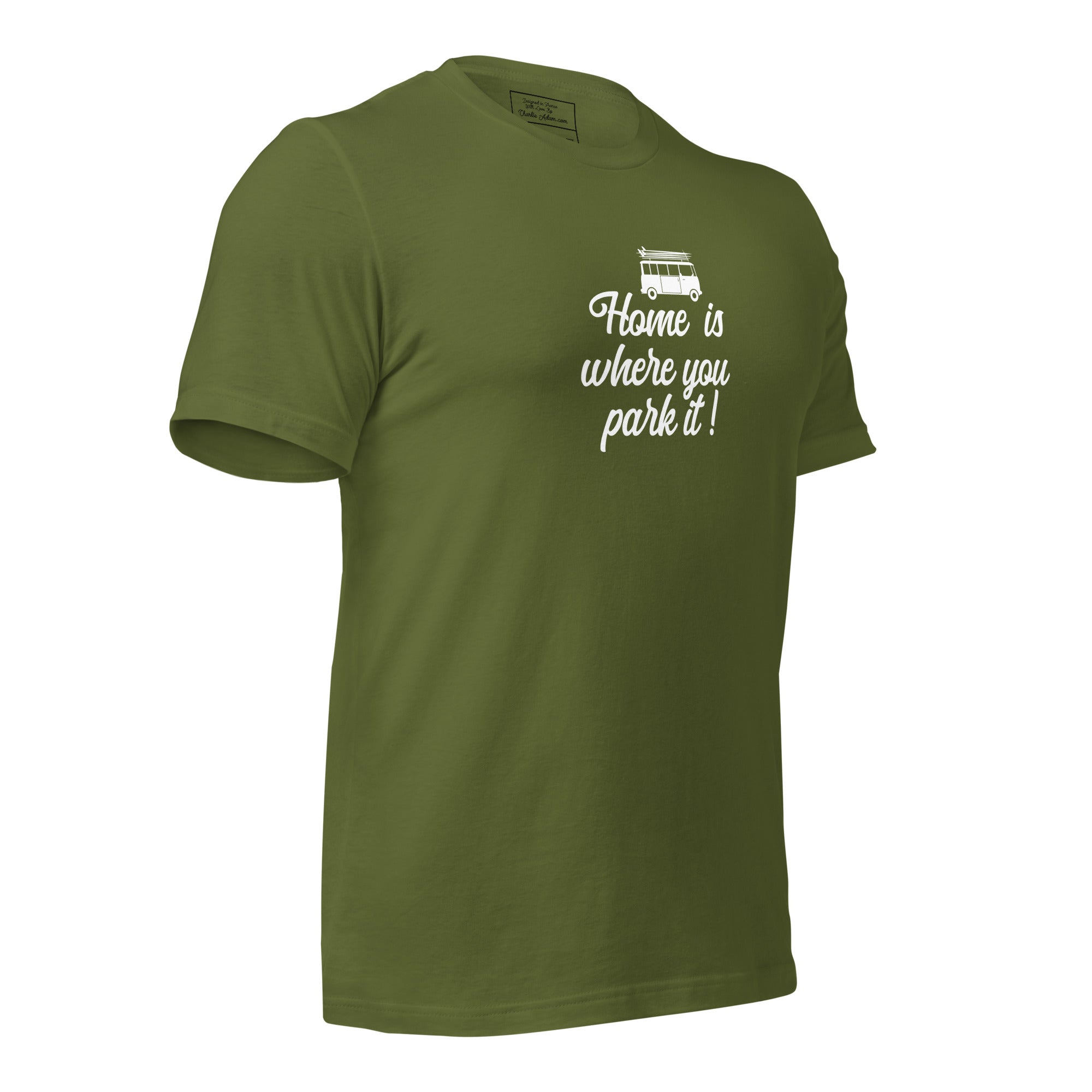 Unisex cotton t-shirt White Surf Combi on greens