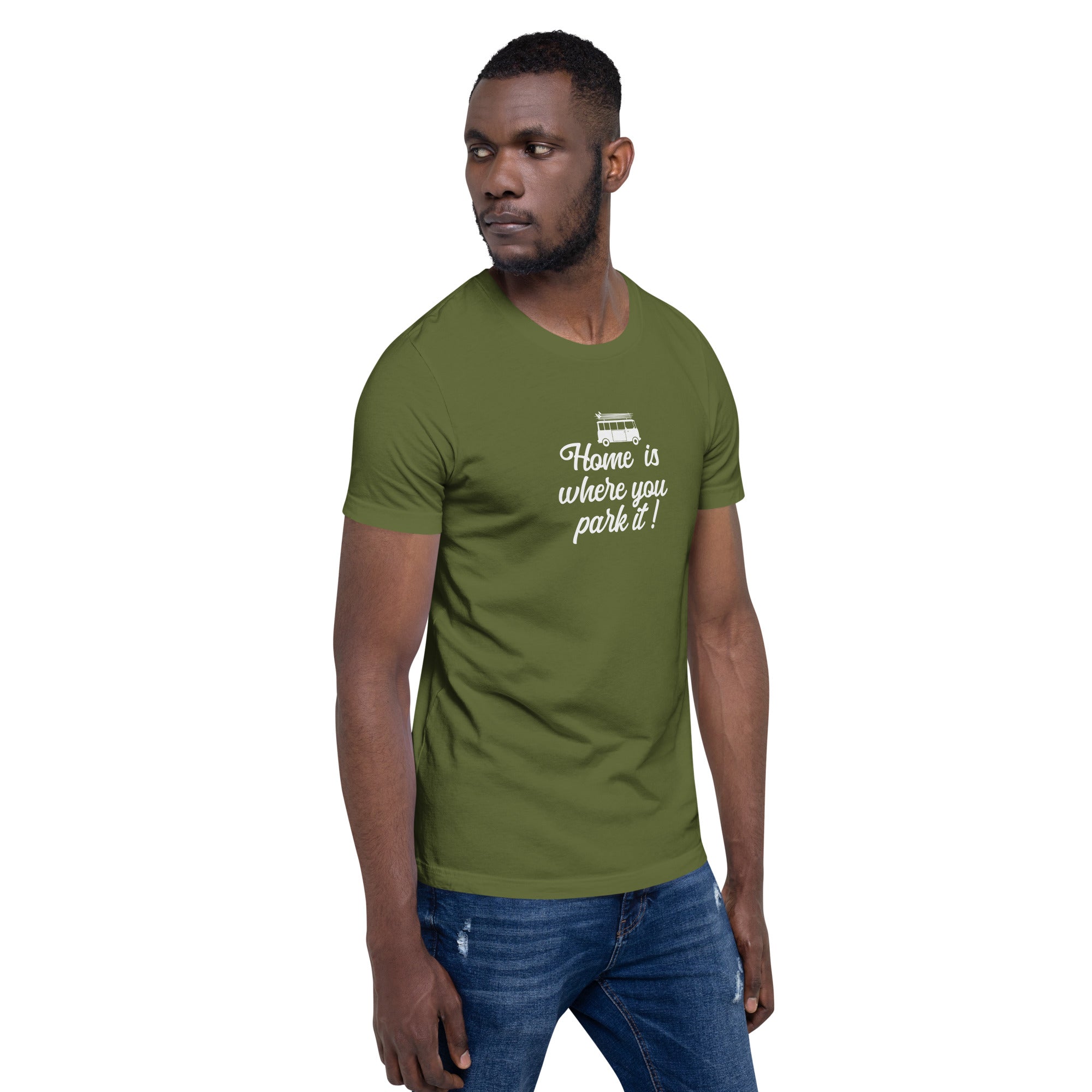 Unisex cotton t-shirt White Surf Combi on greens