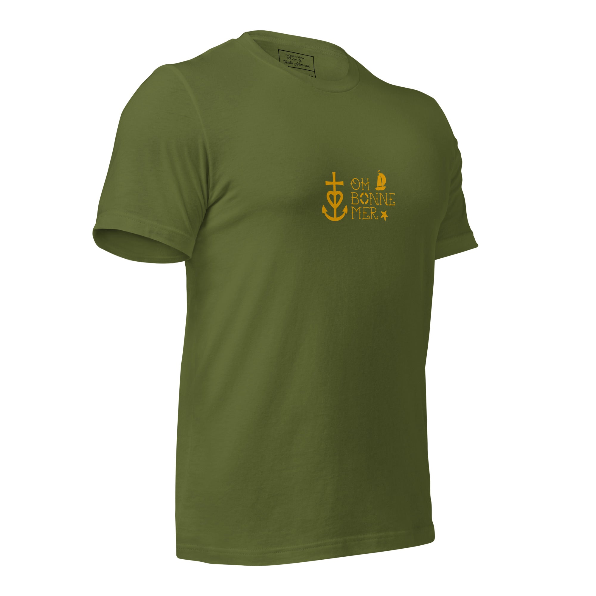 Unisex cotton t-shirt Oh Bonne Mer 2 on greens