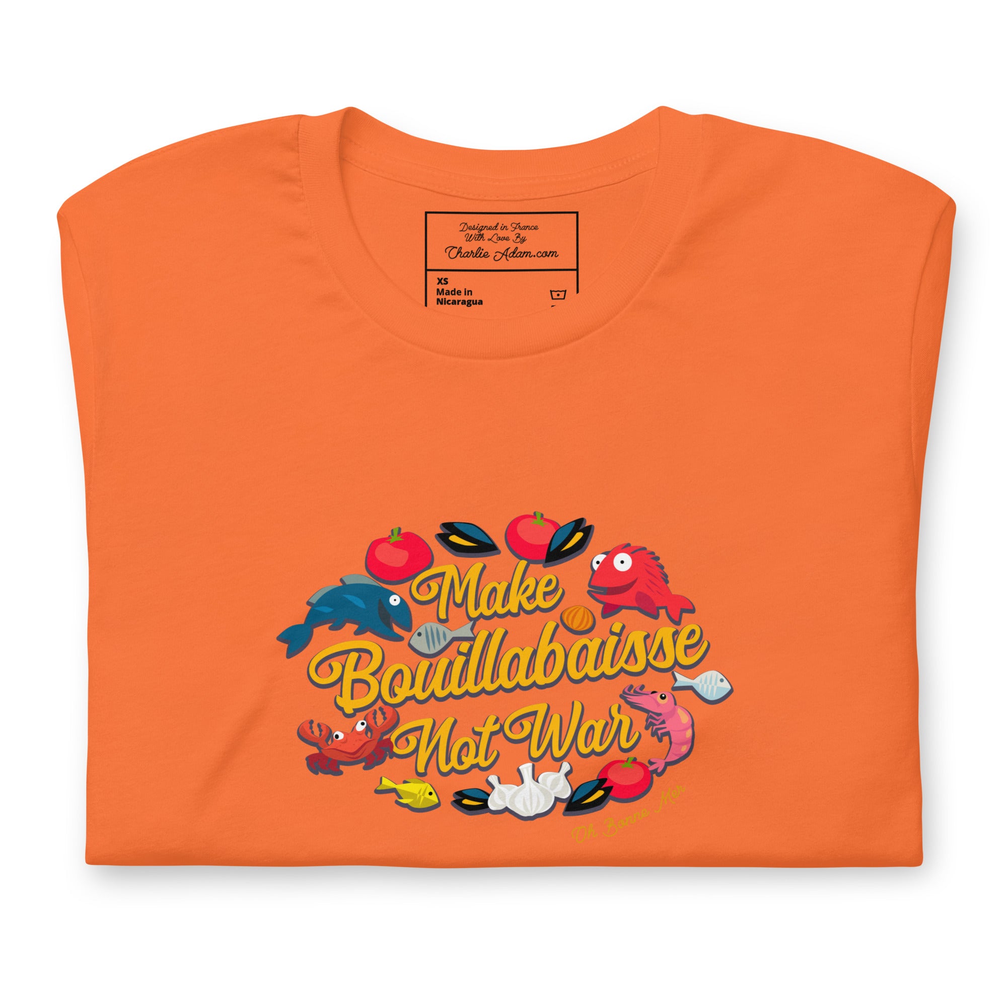 T-shirt en coton unisexe Make Bouillabaisse Not War