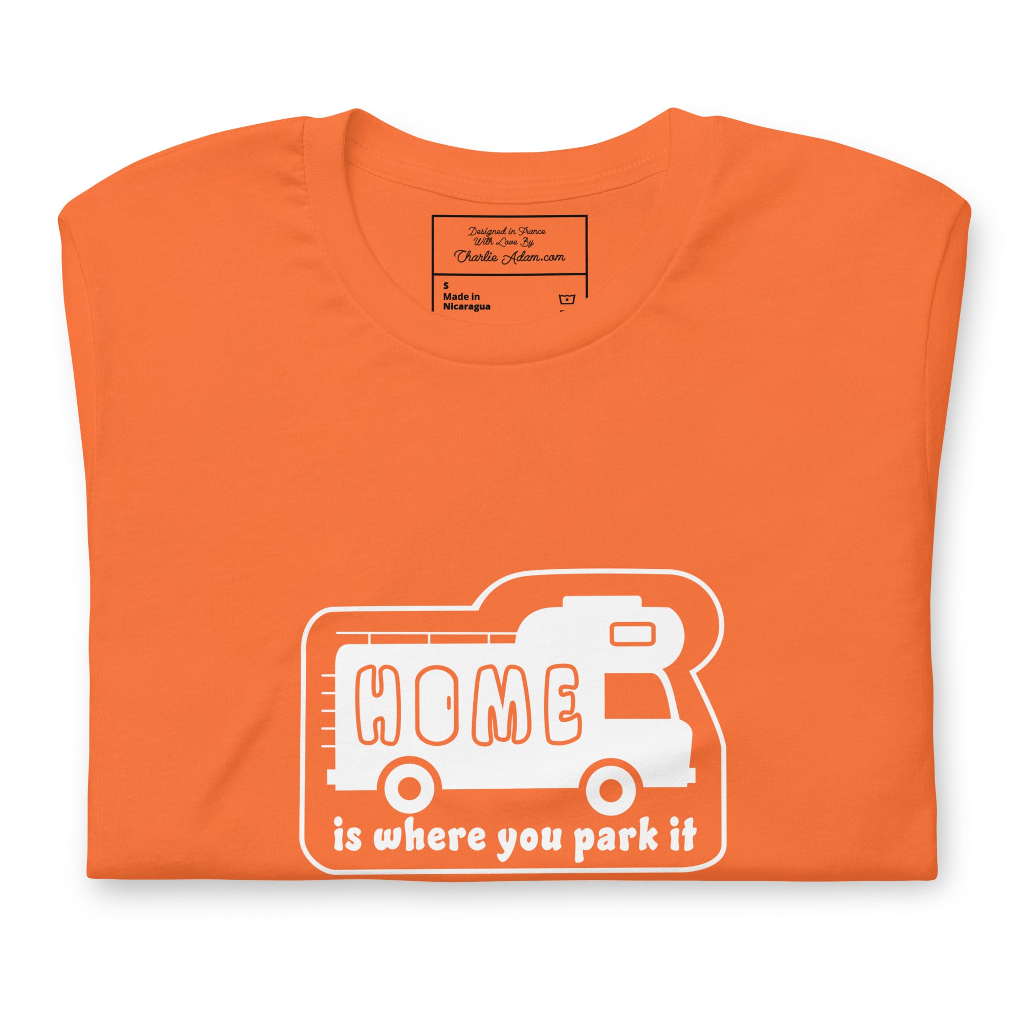 Unisex cotton t-shirt Bold Camper Van on bright colors