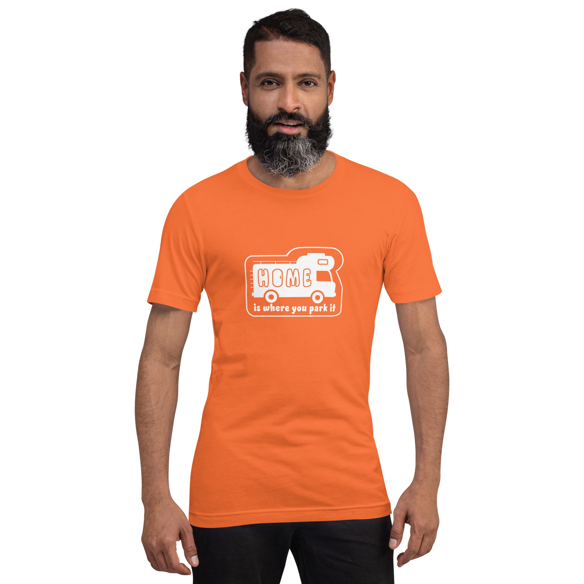 Unisex cotton t-shirt Bold Camper Van on bright colors