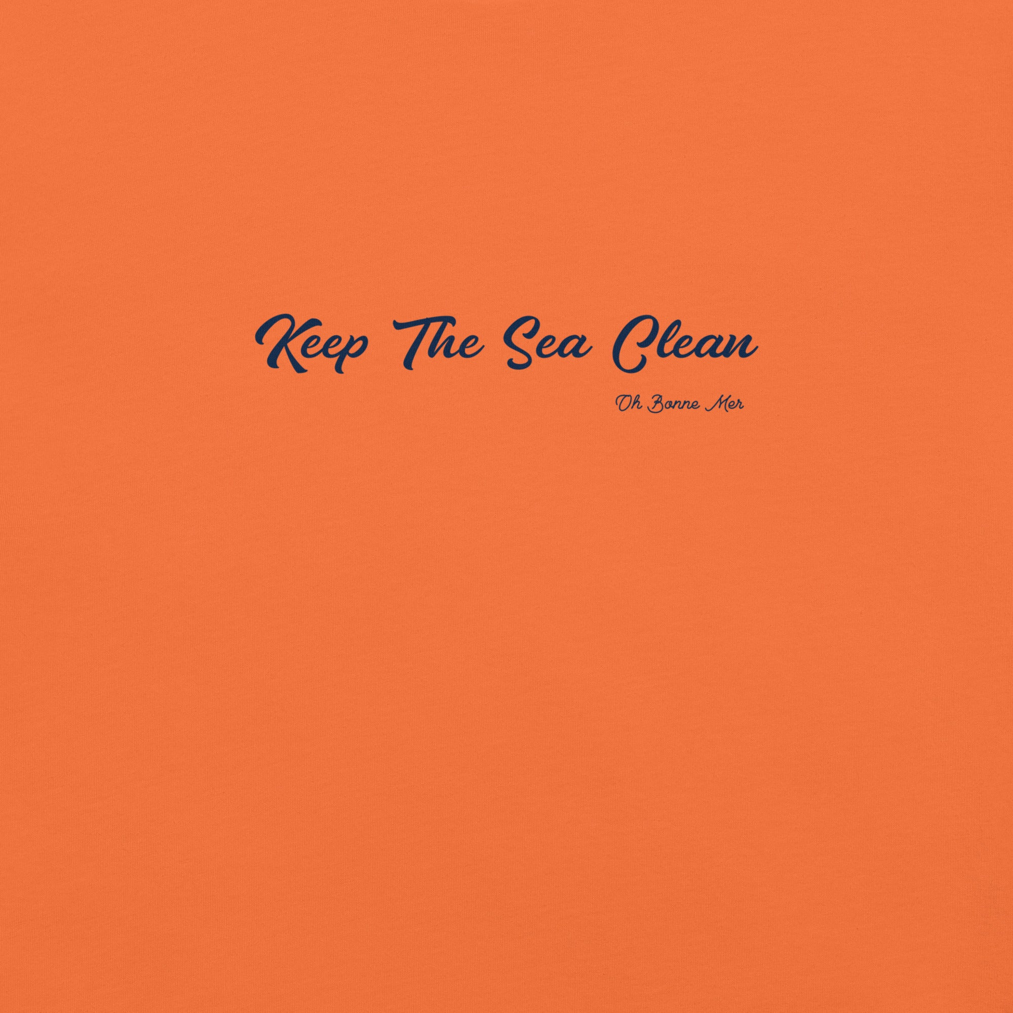 Unisex cotton t-shirt Keep The Sea Clean Navy on bright colors