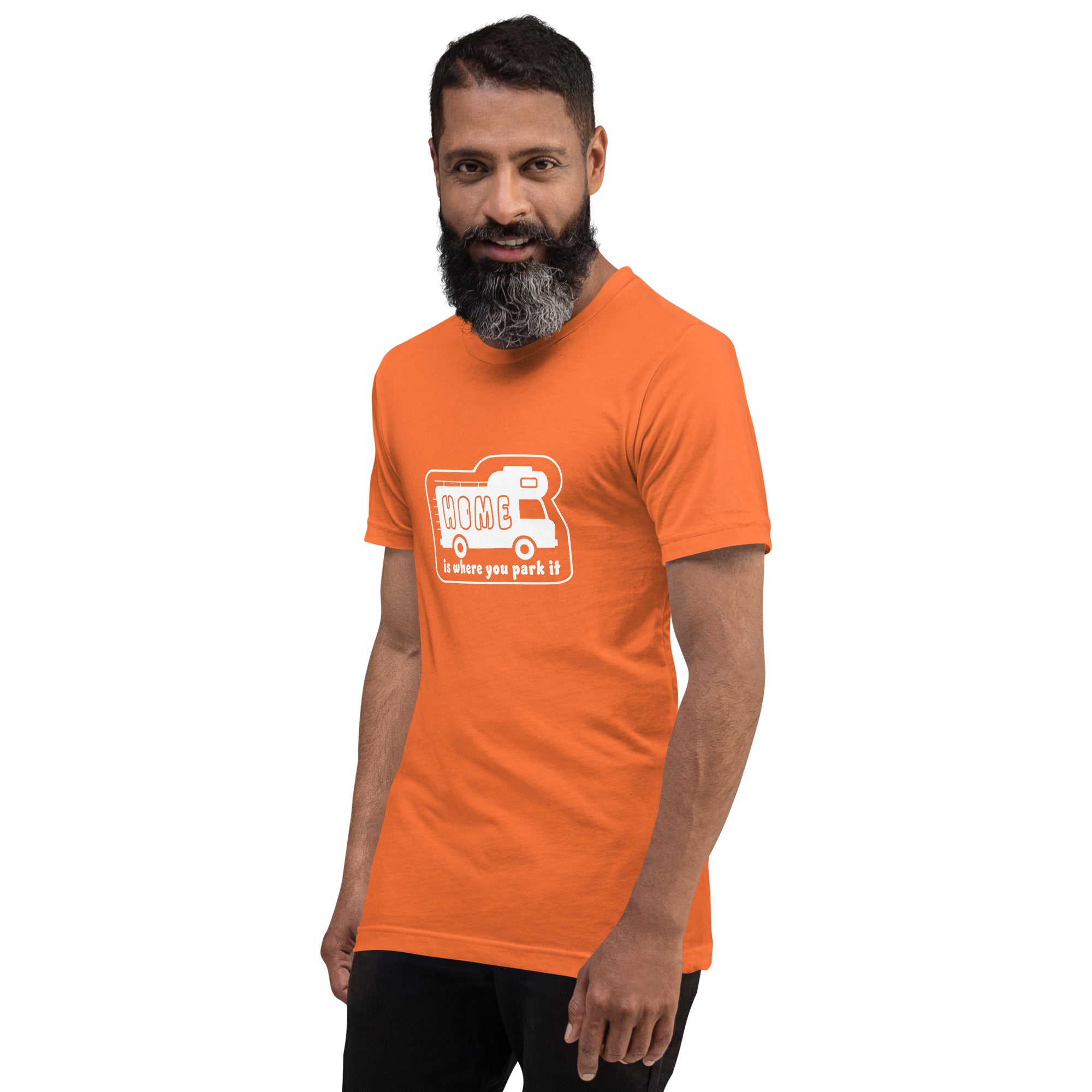 Unisex cotton t-shirt Bold Camper Van on bright colors