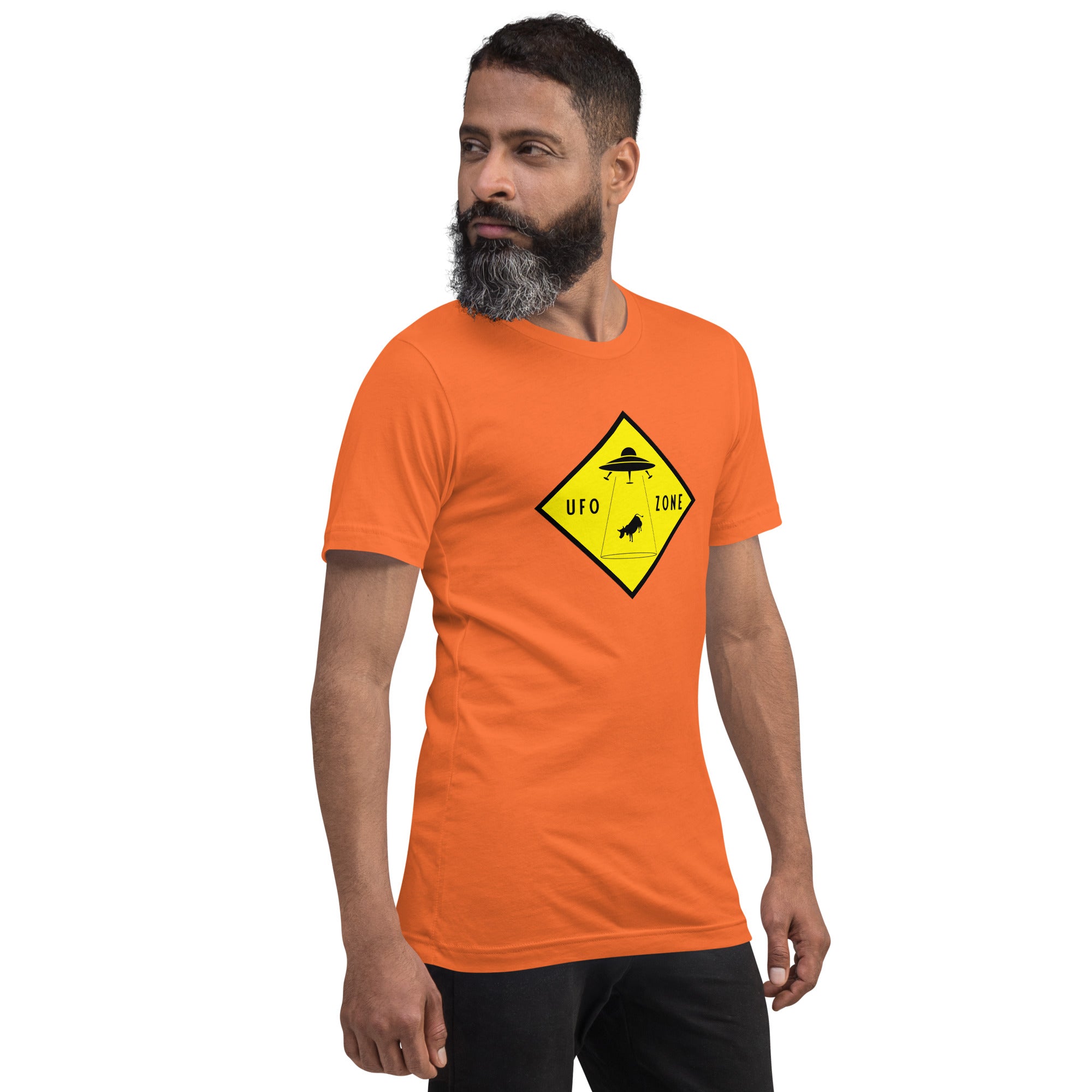 Unisex cotton t-shirt UFO Zone on bright colors