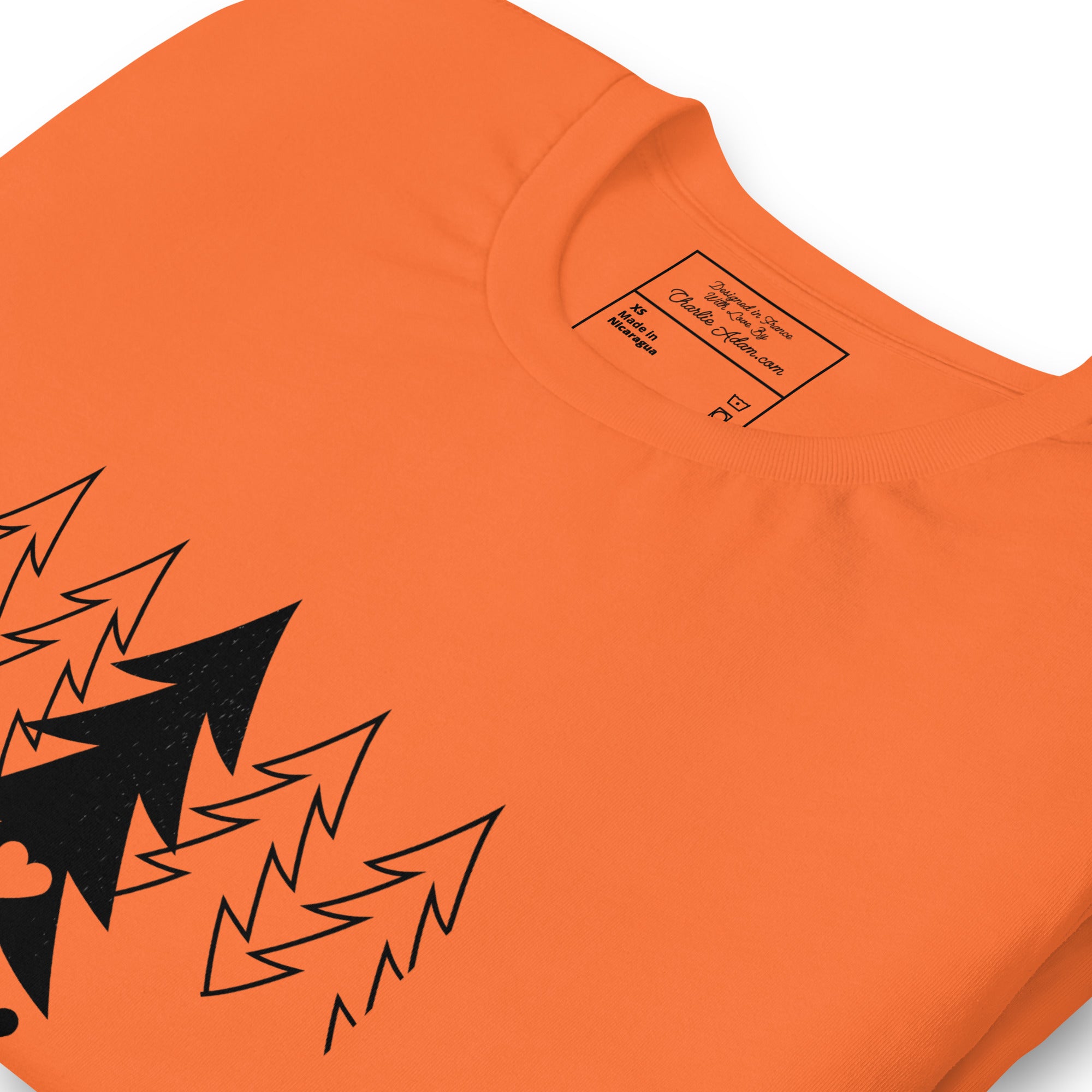 Unisex cotton t-shirt Tree hugging zone on bright colors