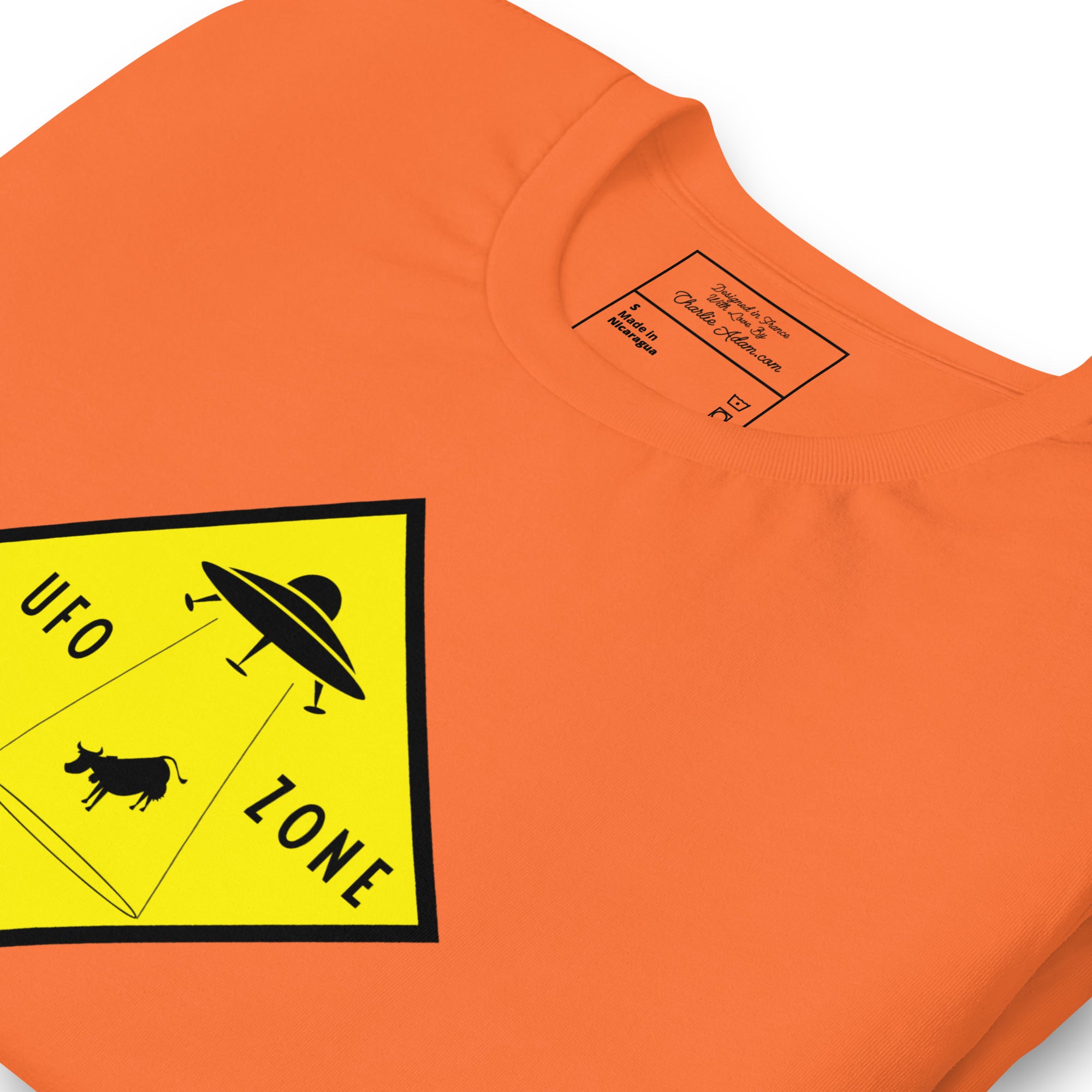 Unisex cotton t-shirt UFO Zone on bright colors
