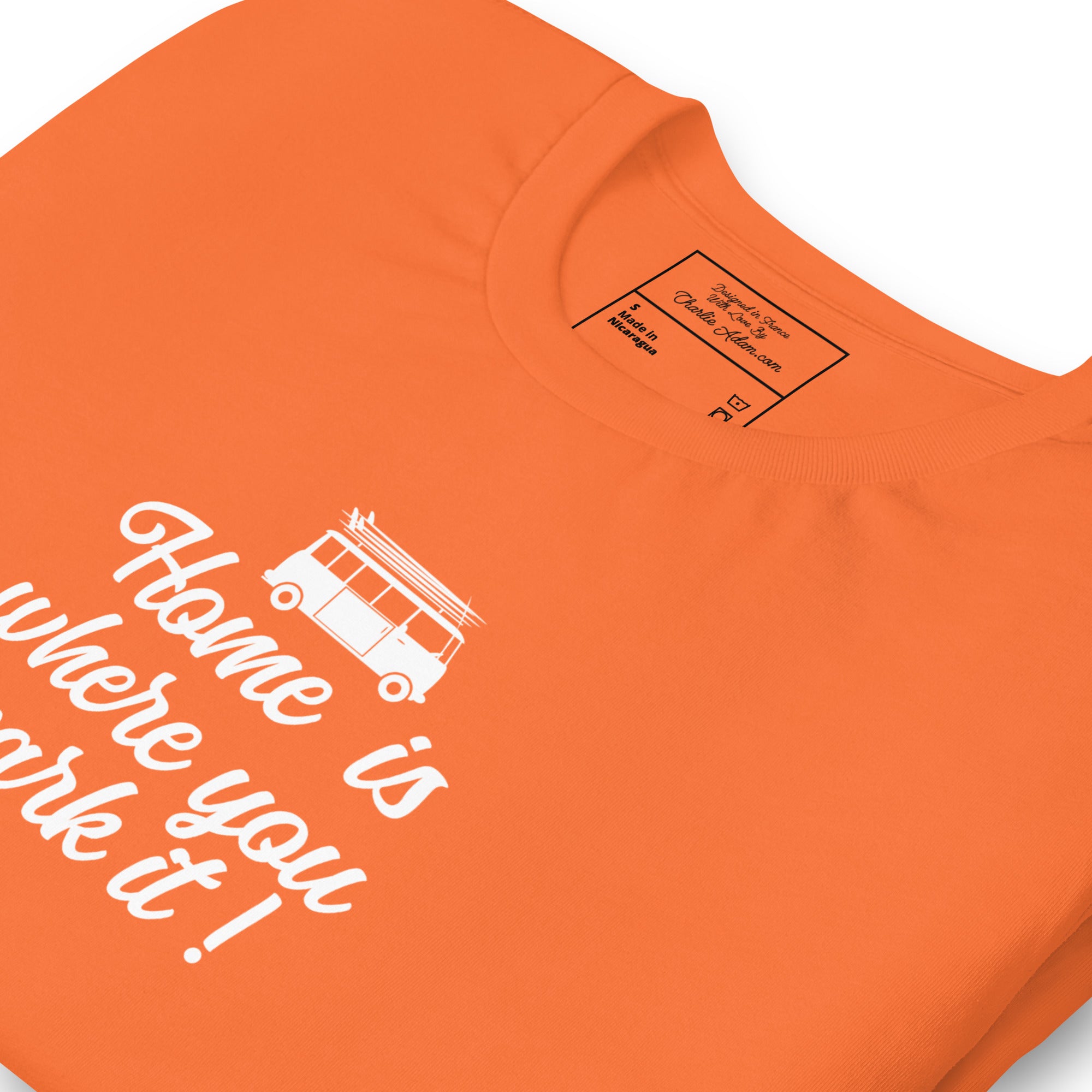 T-shirt en coton unisexe White Surf Combi sur couleurs vives