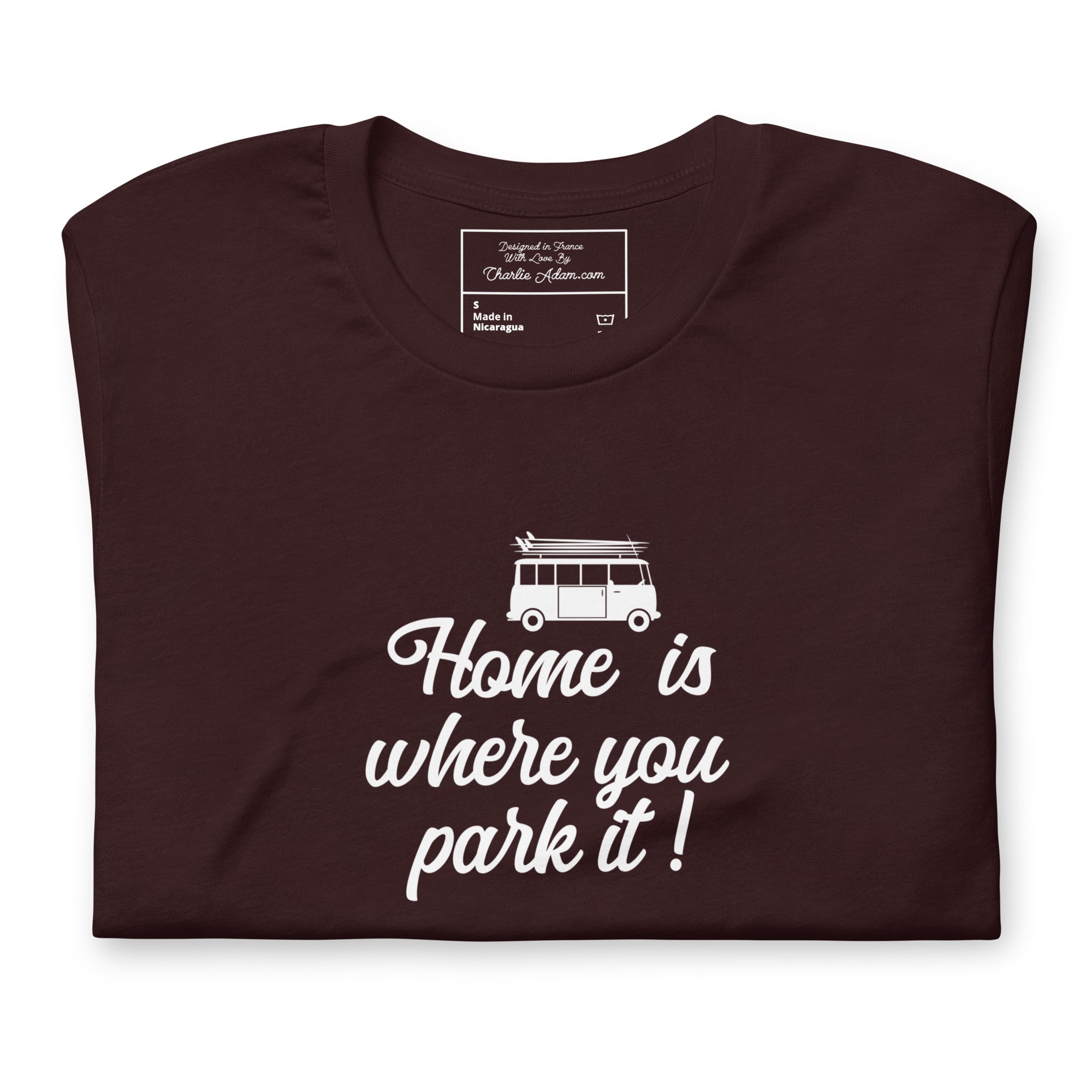 T-shirt en coton unisexe White Surf Combi sur couleurs foncées