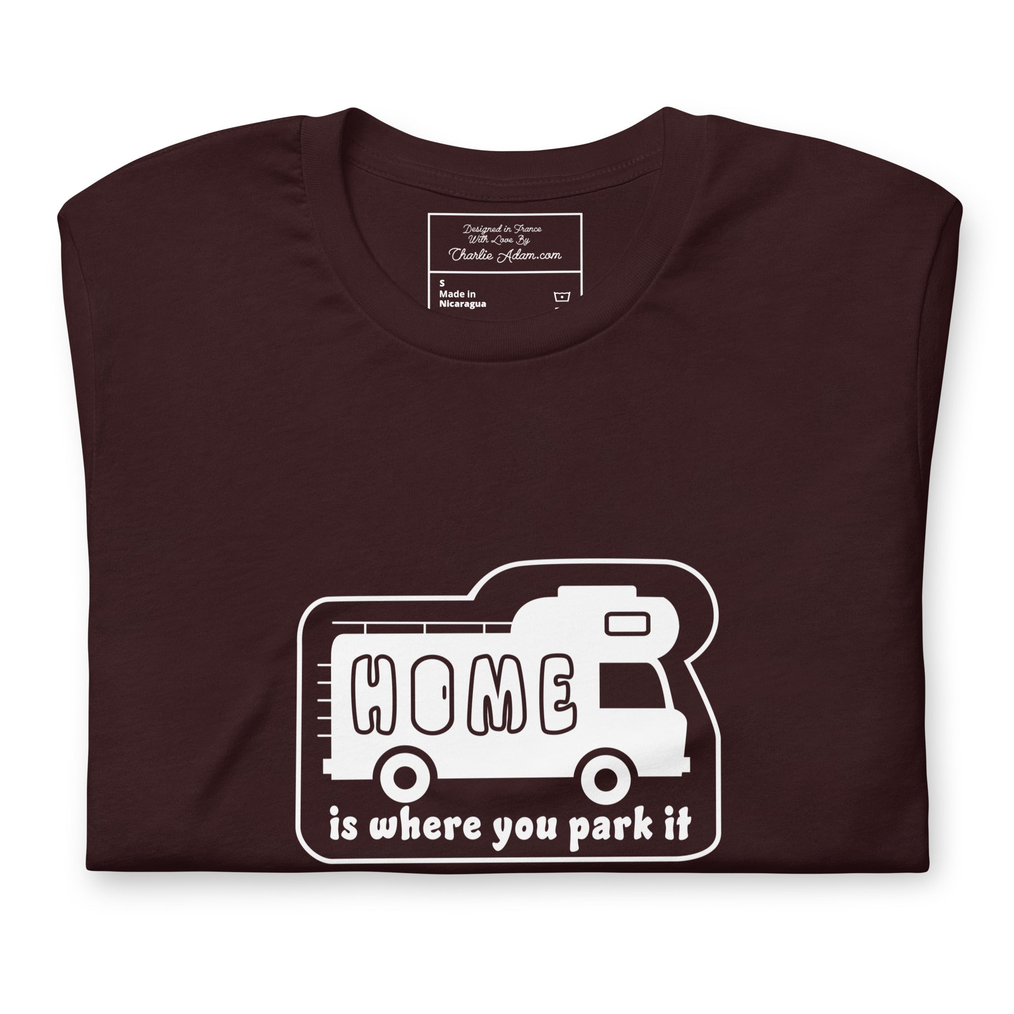 Unisex cotton t-shirt Bold Camper Van on dark colors