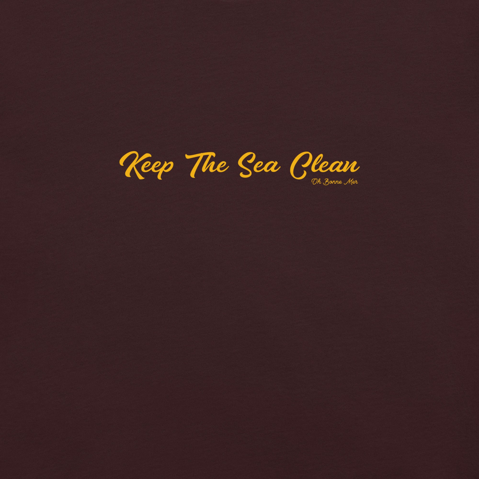 Unisex cotton t-shirt Keep The Sea Clean Gold on dark colors