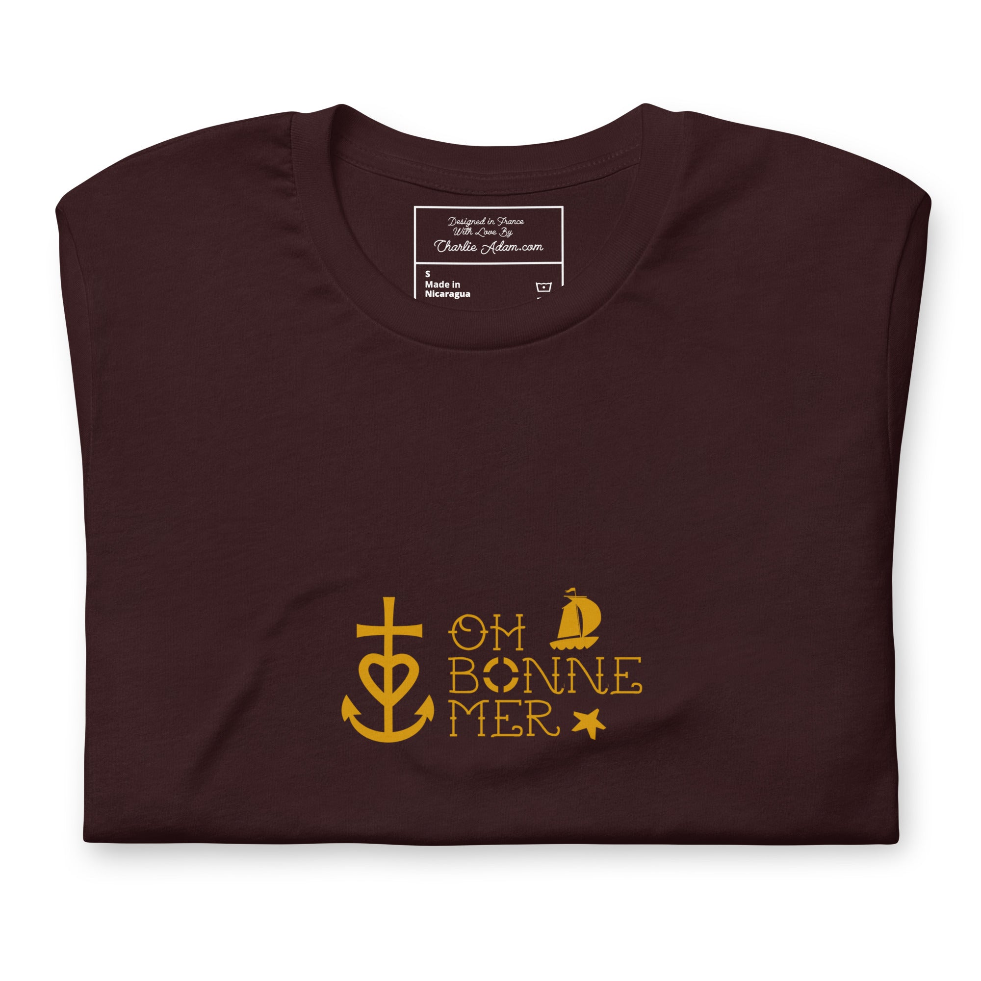 Unisex cotton t-shirt Oh Bonne Mer 2 on dark colors