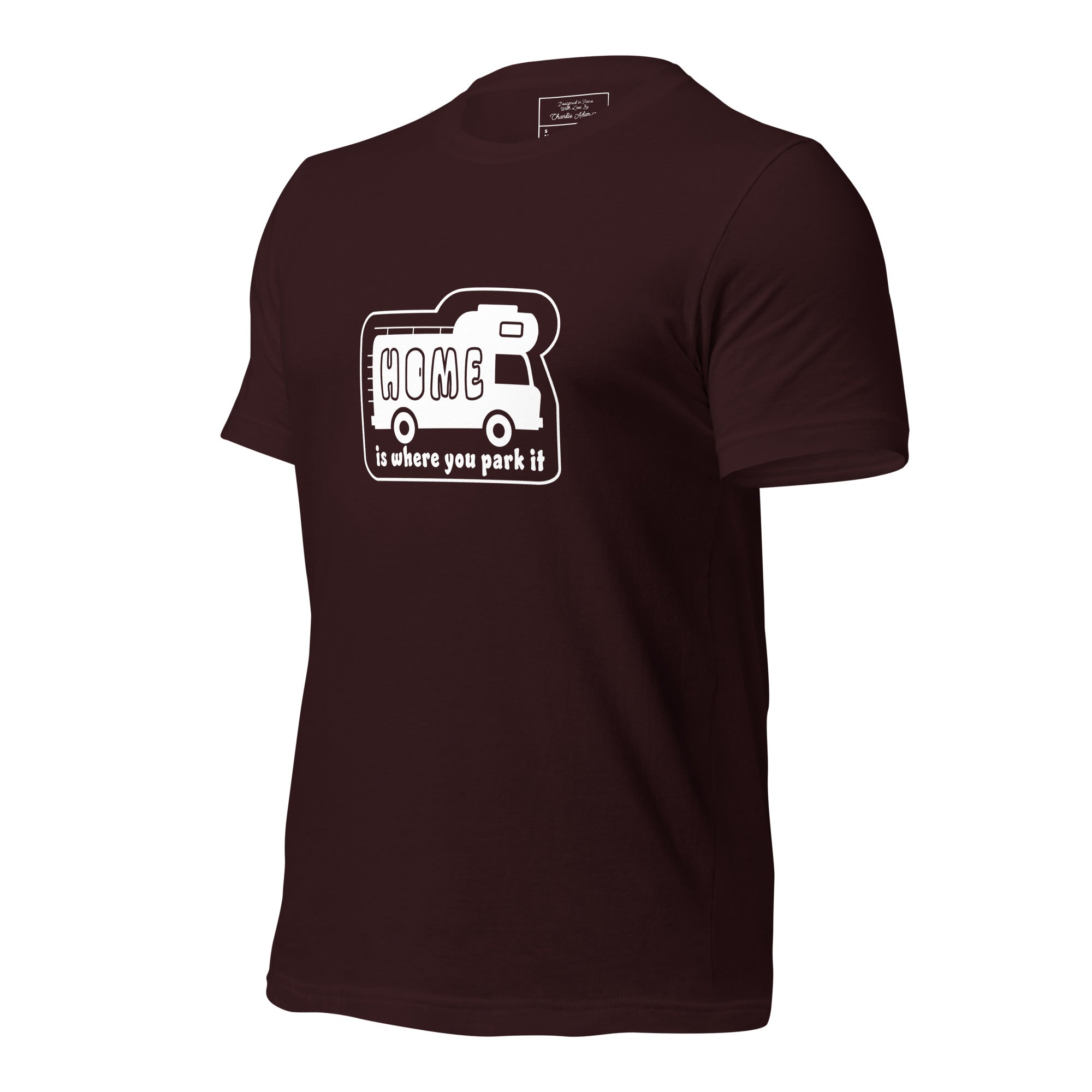 Unisex cotton t-shirt Bold Camper Van on dark colors