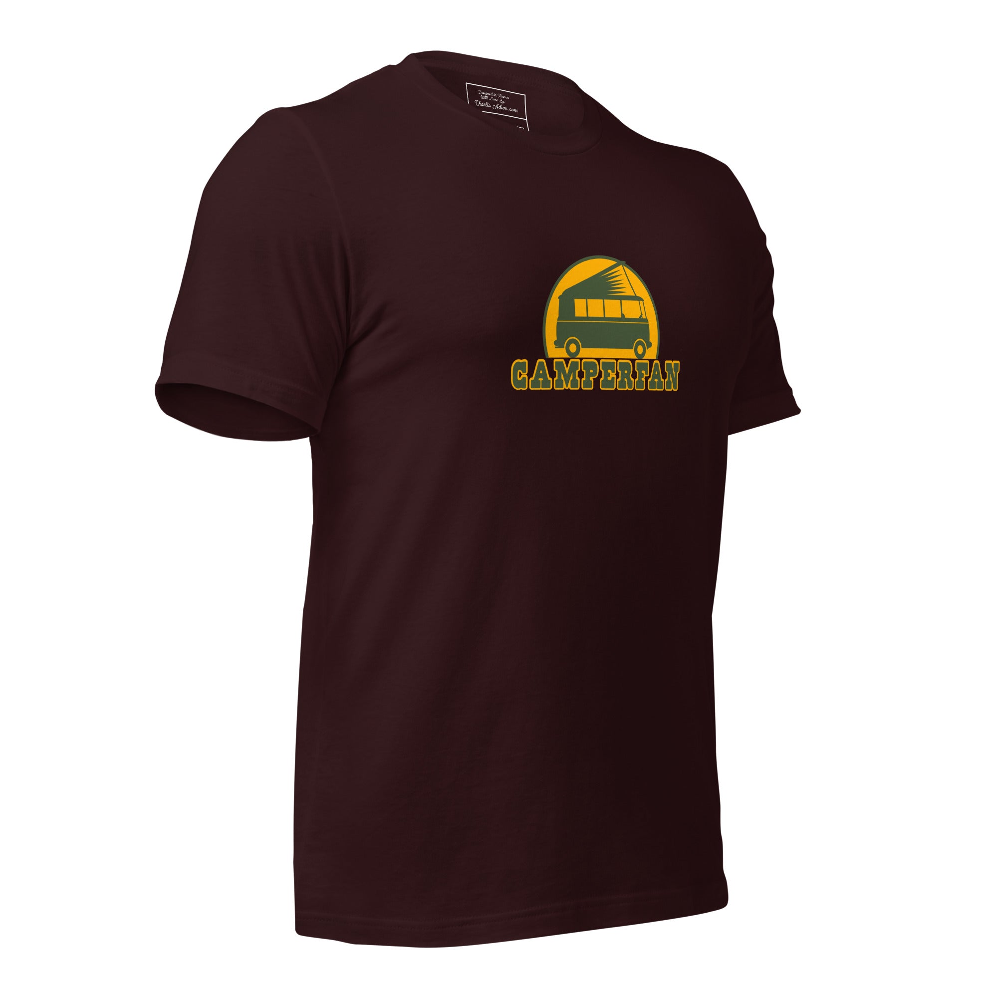 Unisex cotton t-shirt Camperfan on dark colors