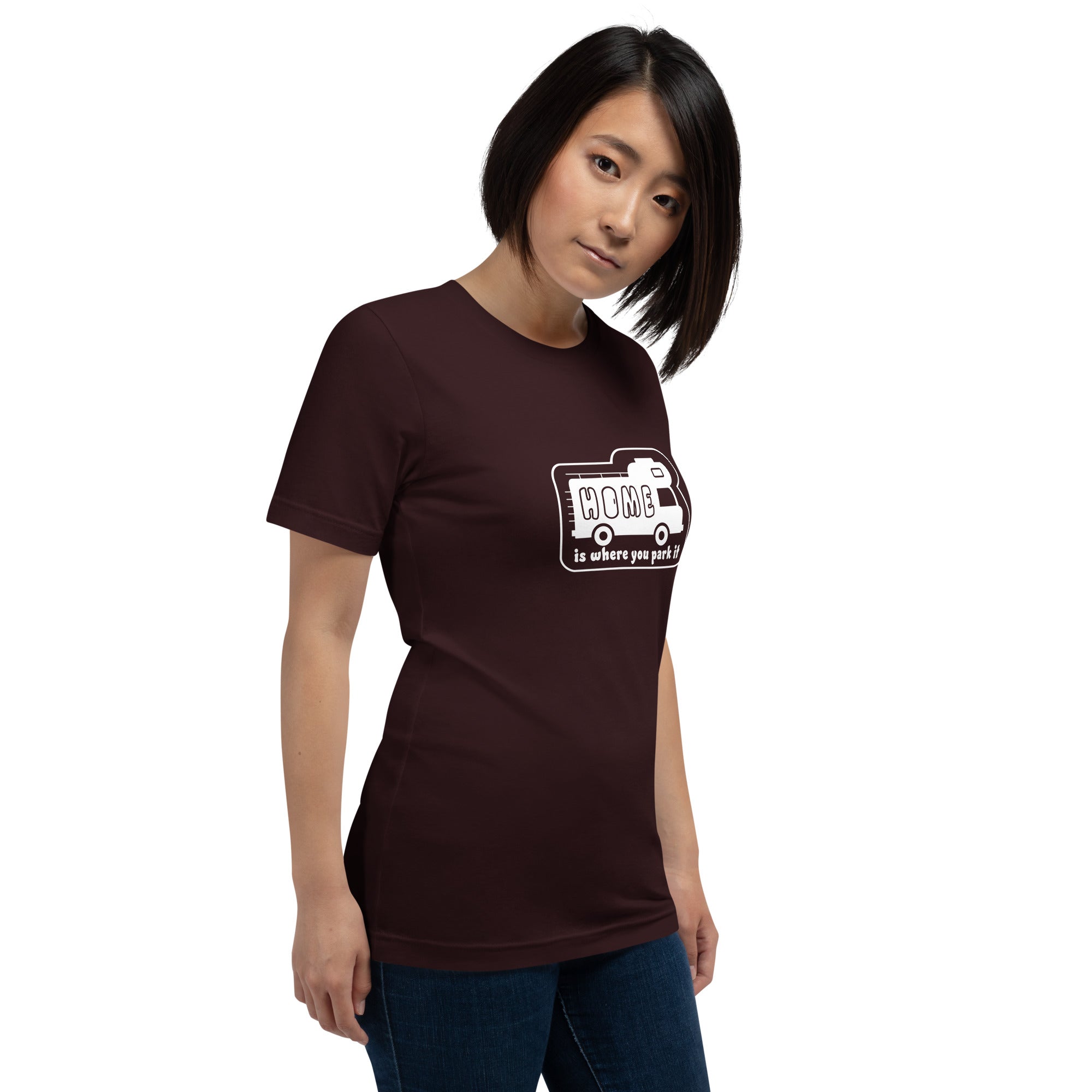 Unisex cotton t-shirt Bold Camper Van on dark colors