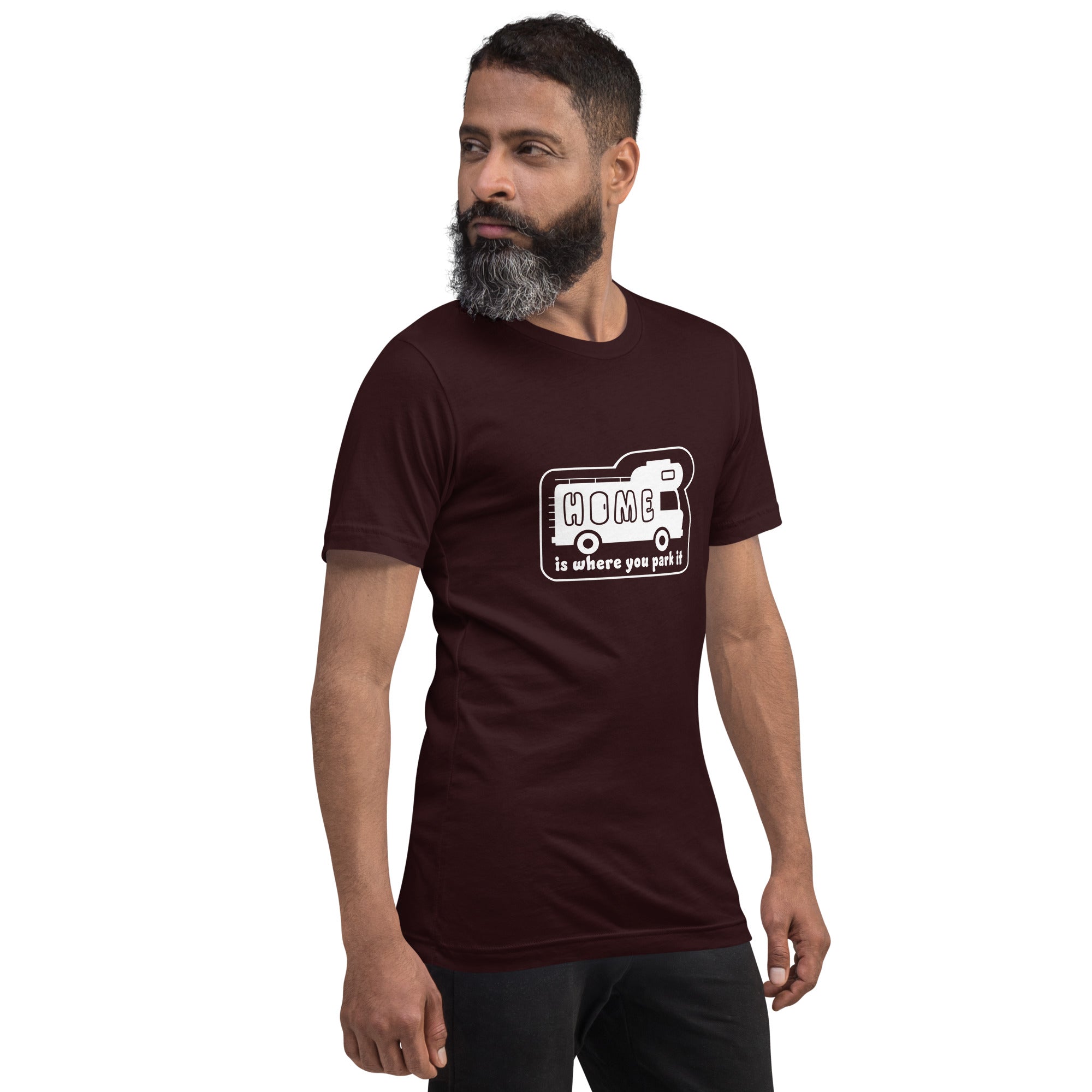 Unisex cotton t-shirt Bold Camper Van on dark colors