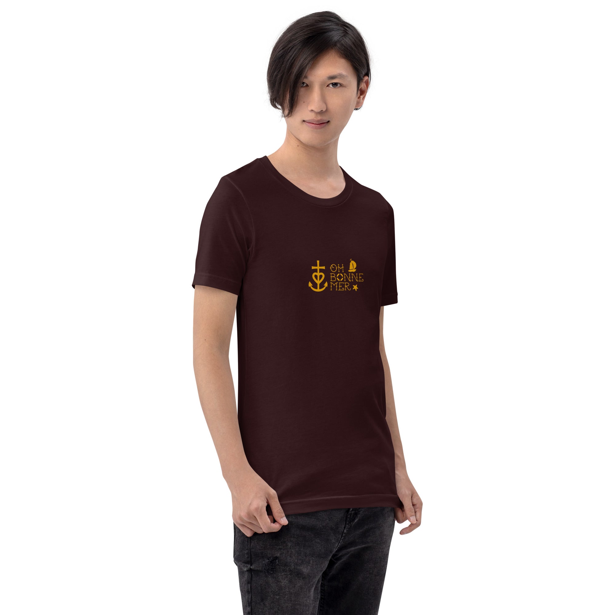 Unisex cotton t-shirt Oh Bonne Mer 2 on dark colors