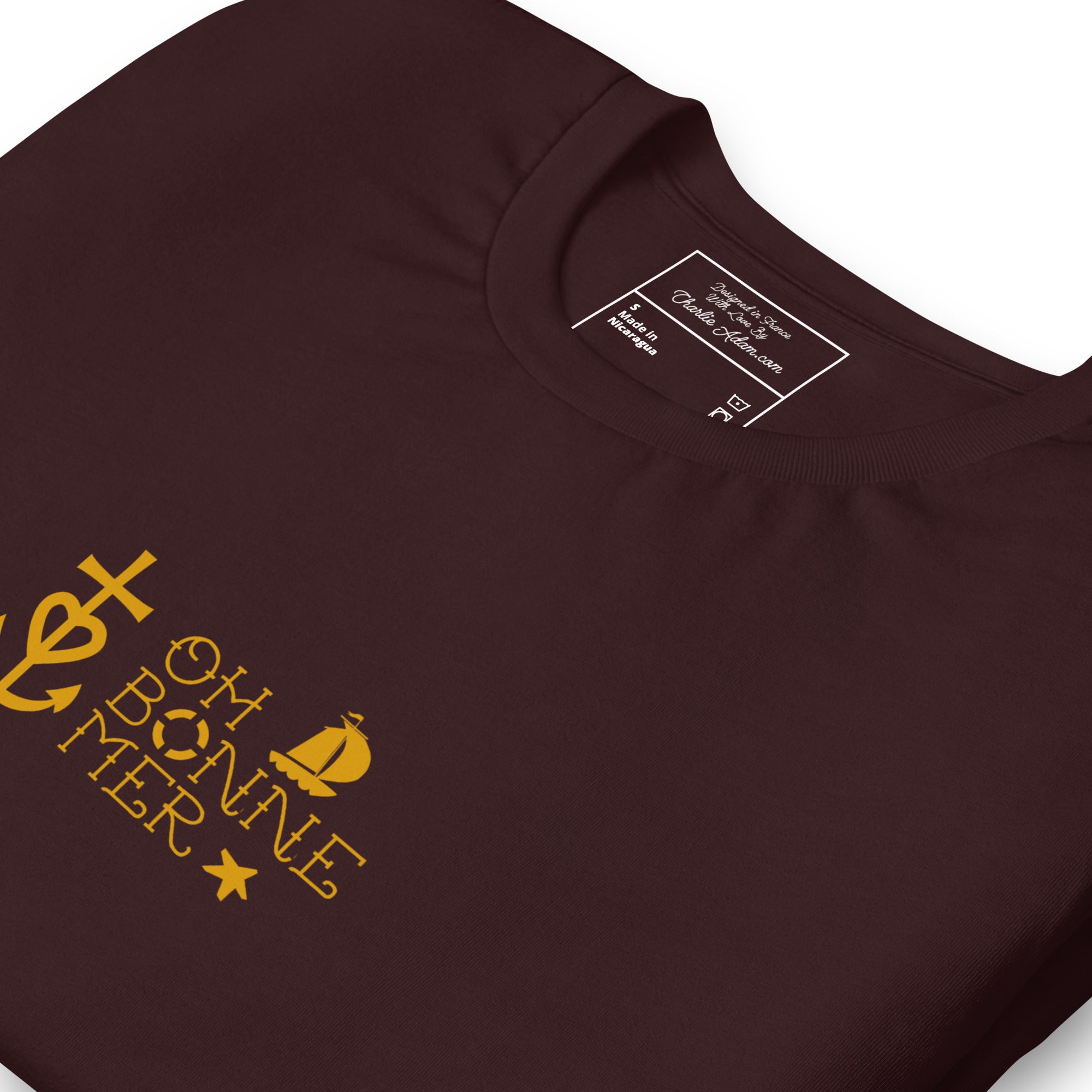 Unisex cotton t-shirt Oh Bonne Mer 2 on dark colors