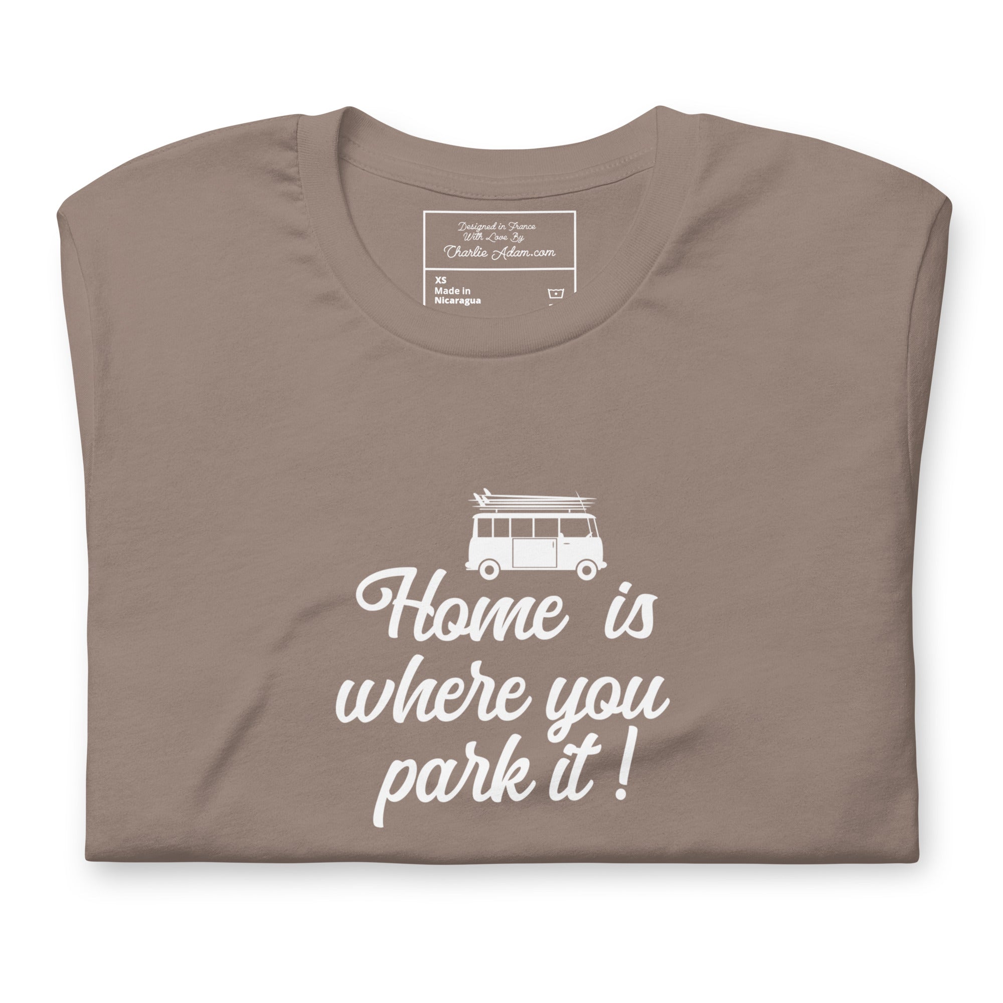 T-shirt en coton unisexe White Surf Combi sur couleurs foncées