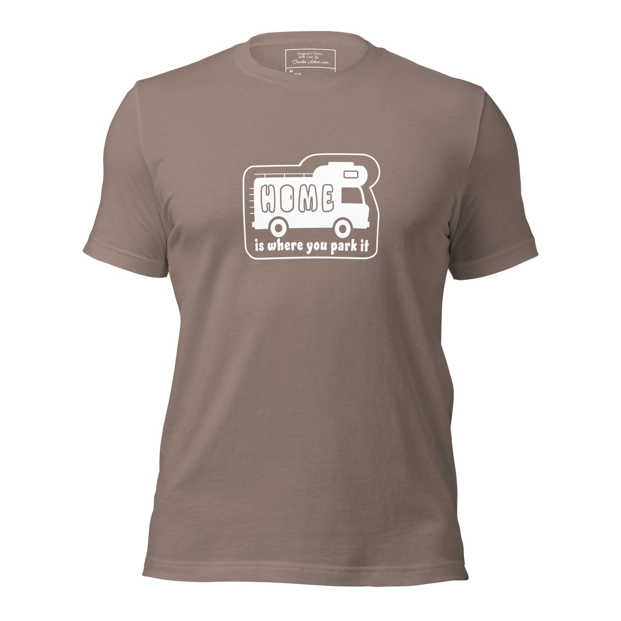 Unisex cotton t-shirt Bold Camper Van on dark colors