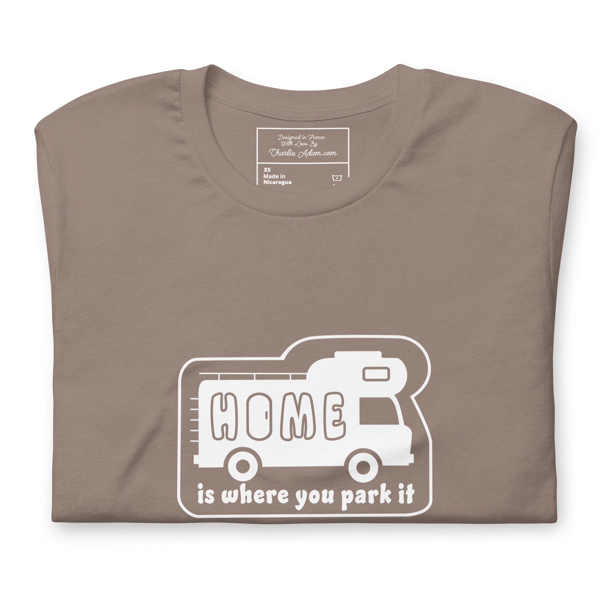 Unisex cotton t-shirt Bold Camper Van on dark colors