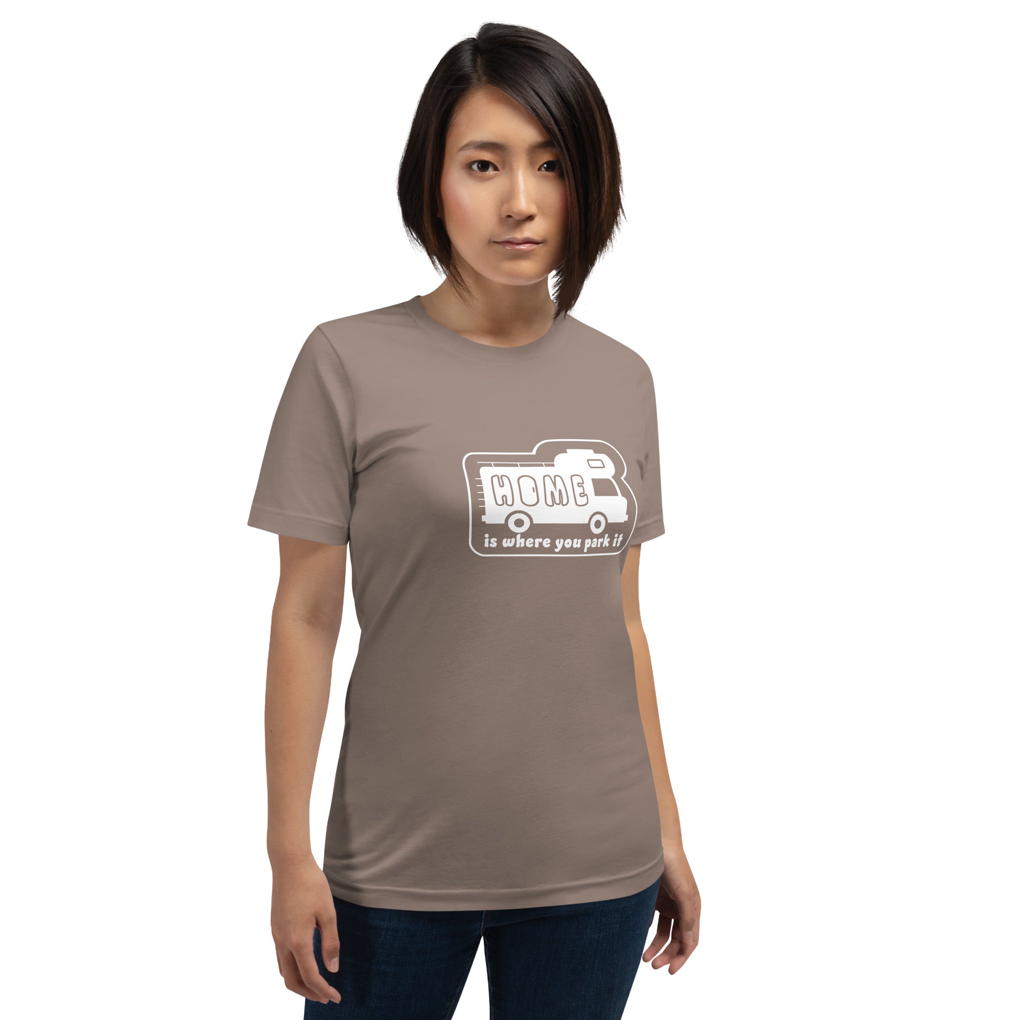 Unisex cotton t-shirt Bold Camper Van on dark colors