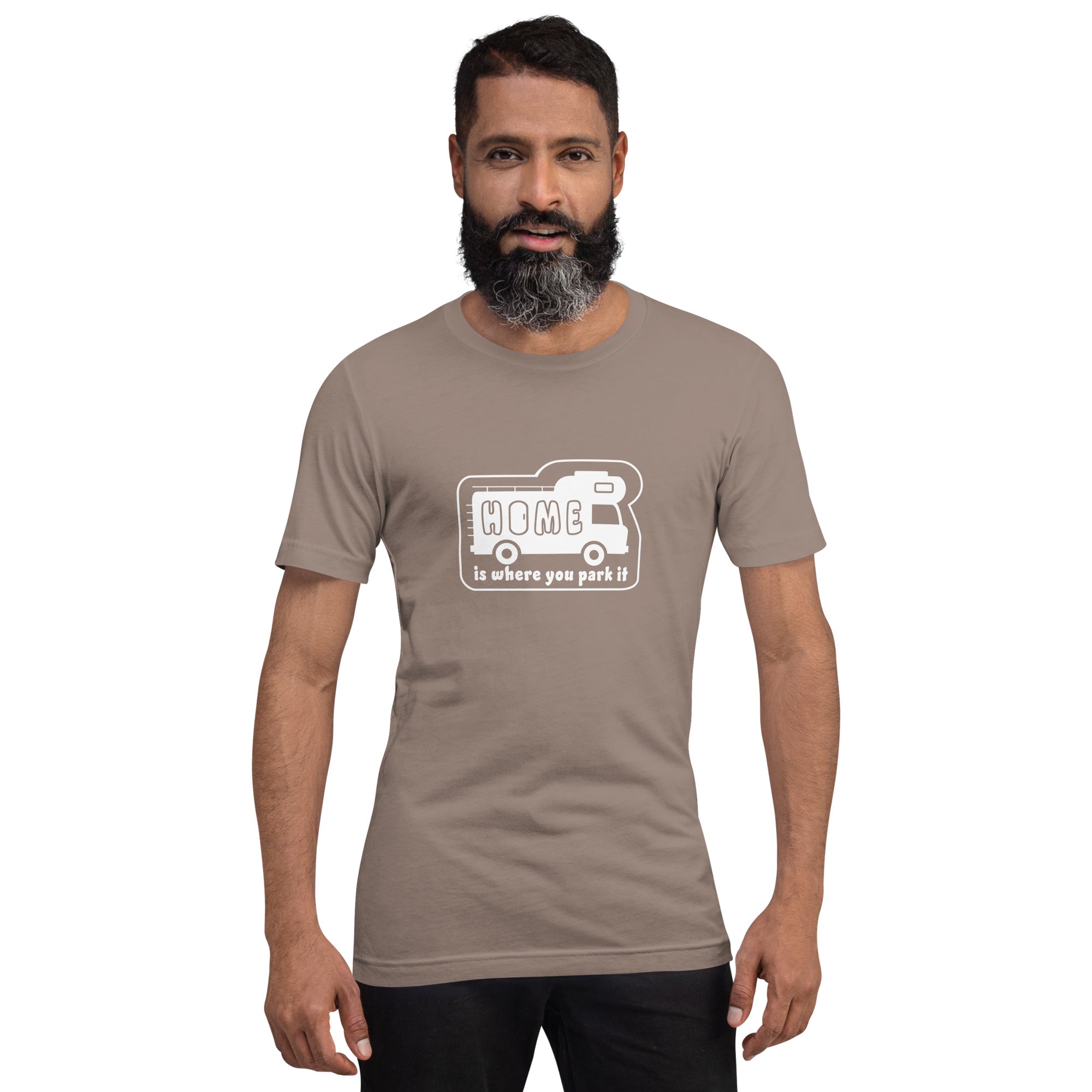 Unisex cotton t-shirt Bold Camper Van on dark colors