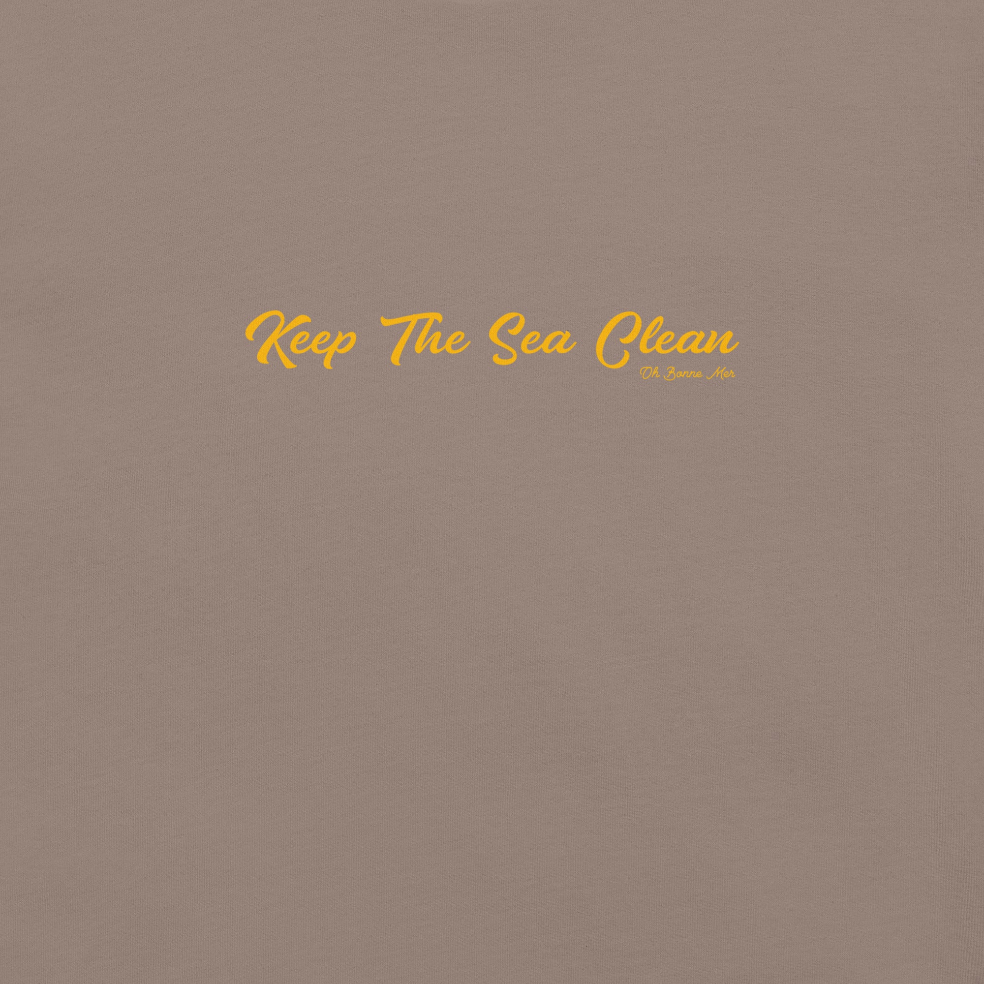 Unisex cotton t-shirt Keep The Sea Clean Gold on dark colors