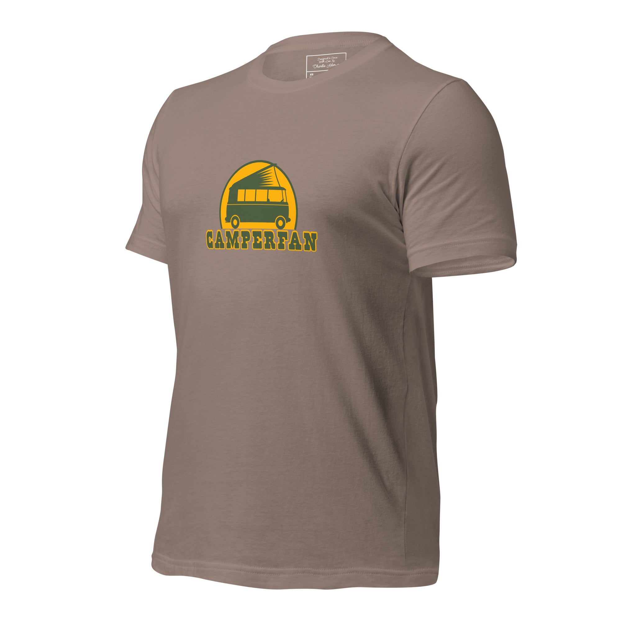 Unisex cotton t-shirt Camperfan on dark colors
