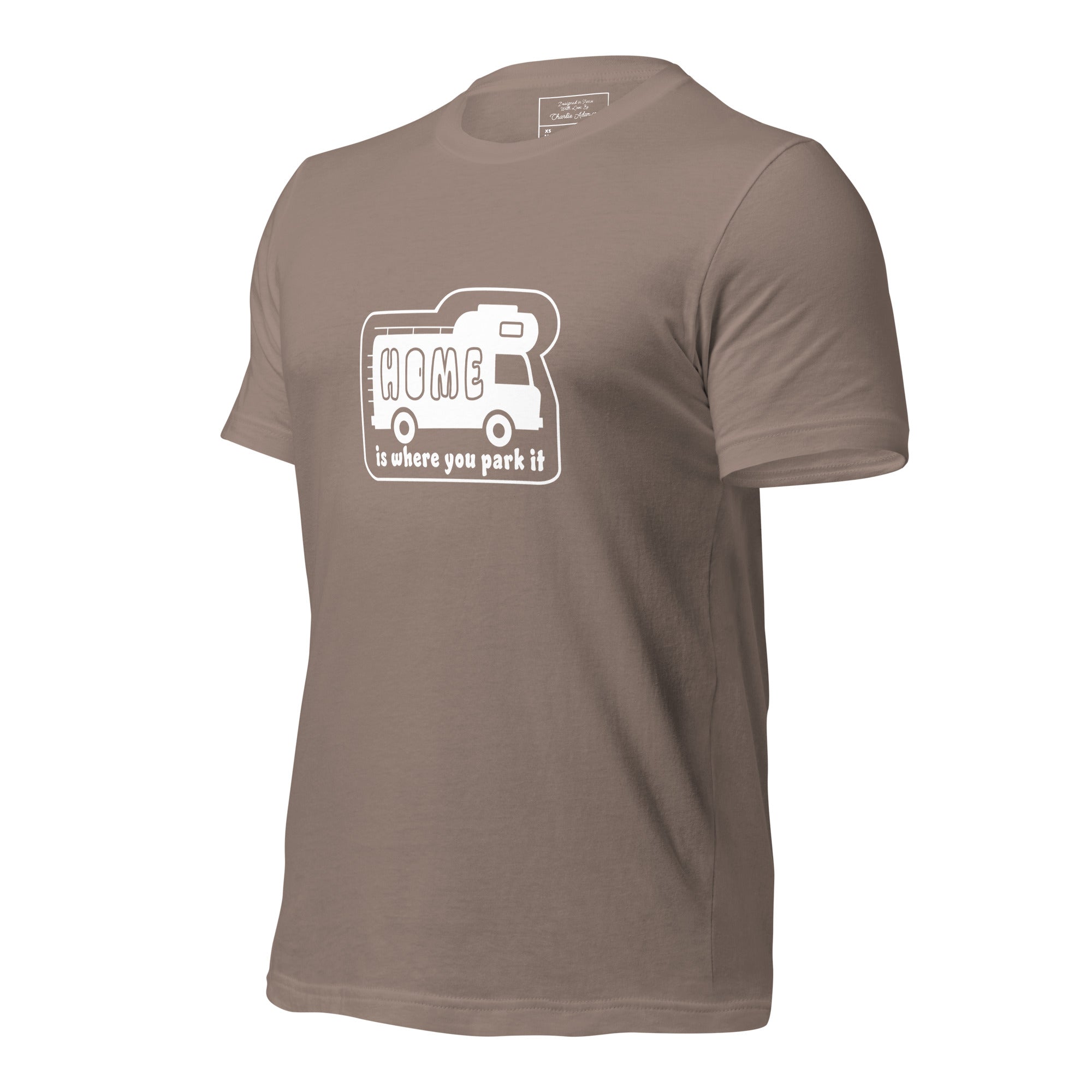 Unisex cotton t-shirt Bold Camper Van on dark colors