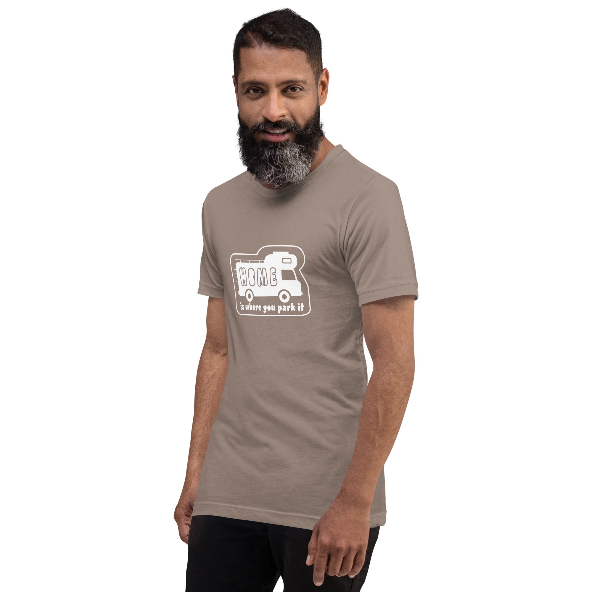 Unisex cotton t-shirt Bold Camper Van on dark colors
