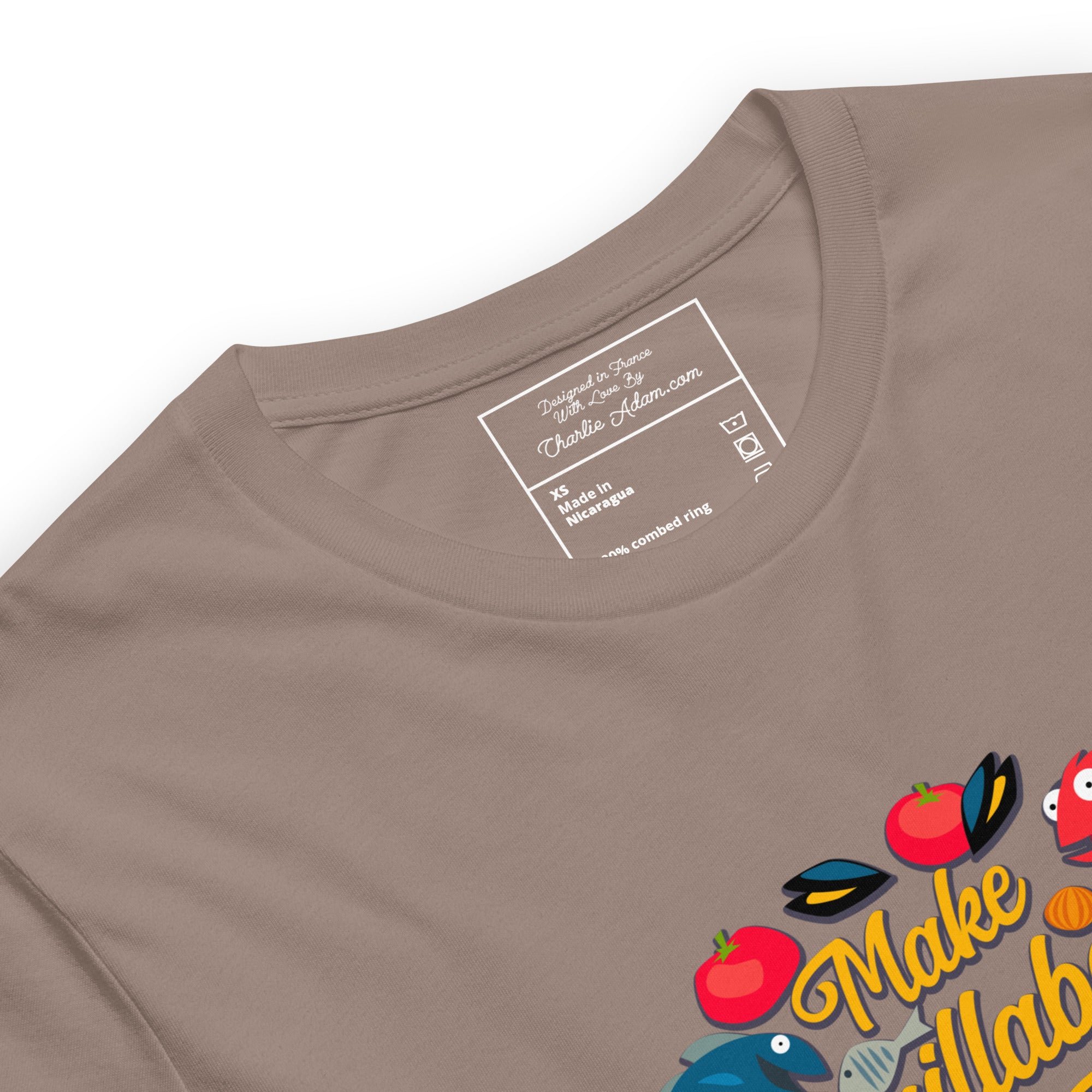 T-shirt en coton unisexe Make Bouillabaisse Not War