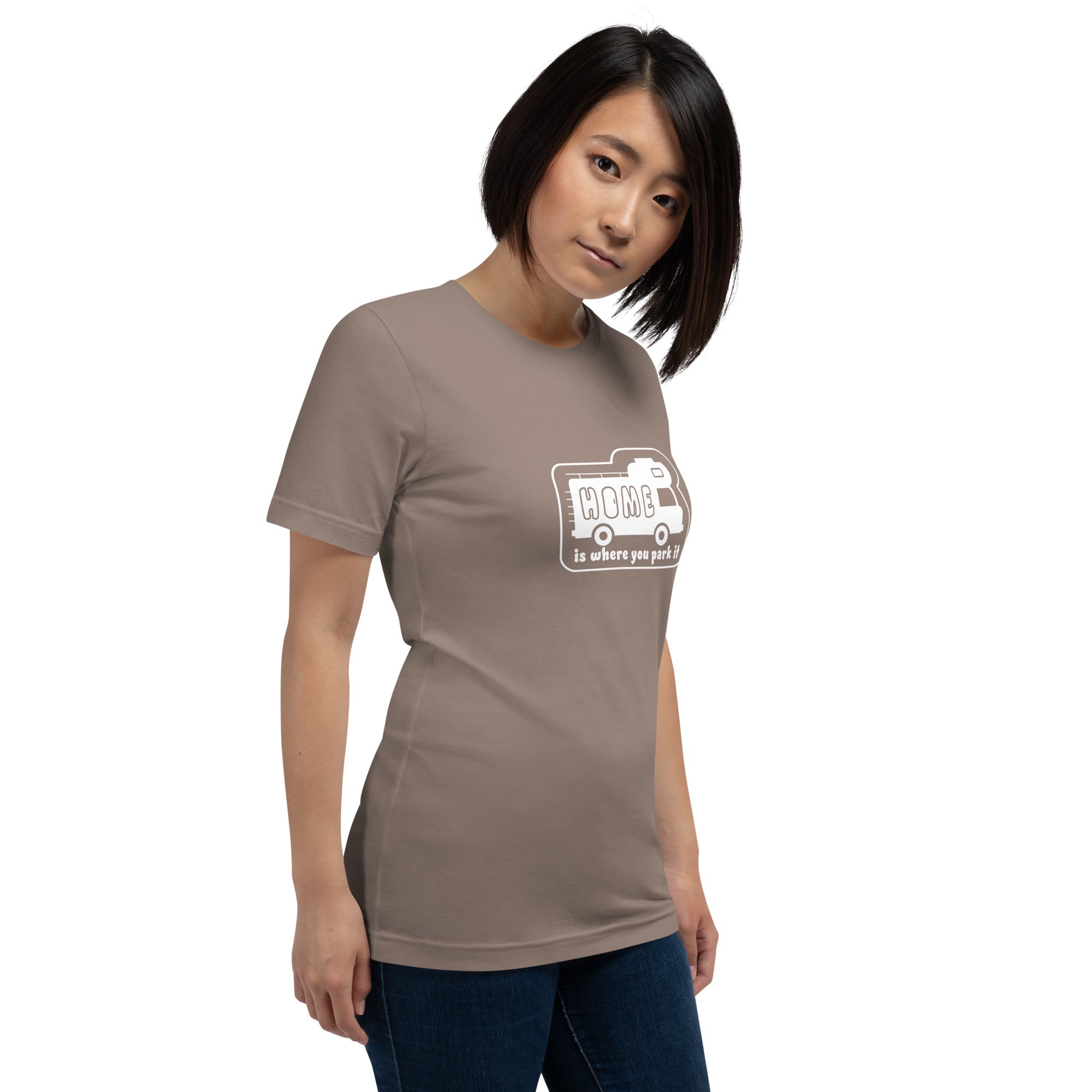 Unisex cotton t-shirt Bold Camper Van on dark colors