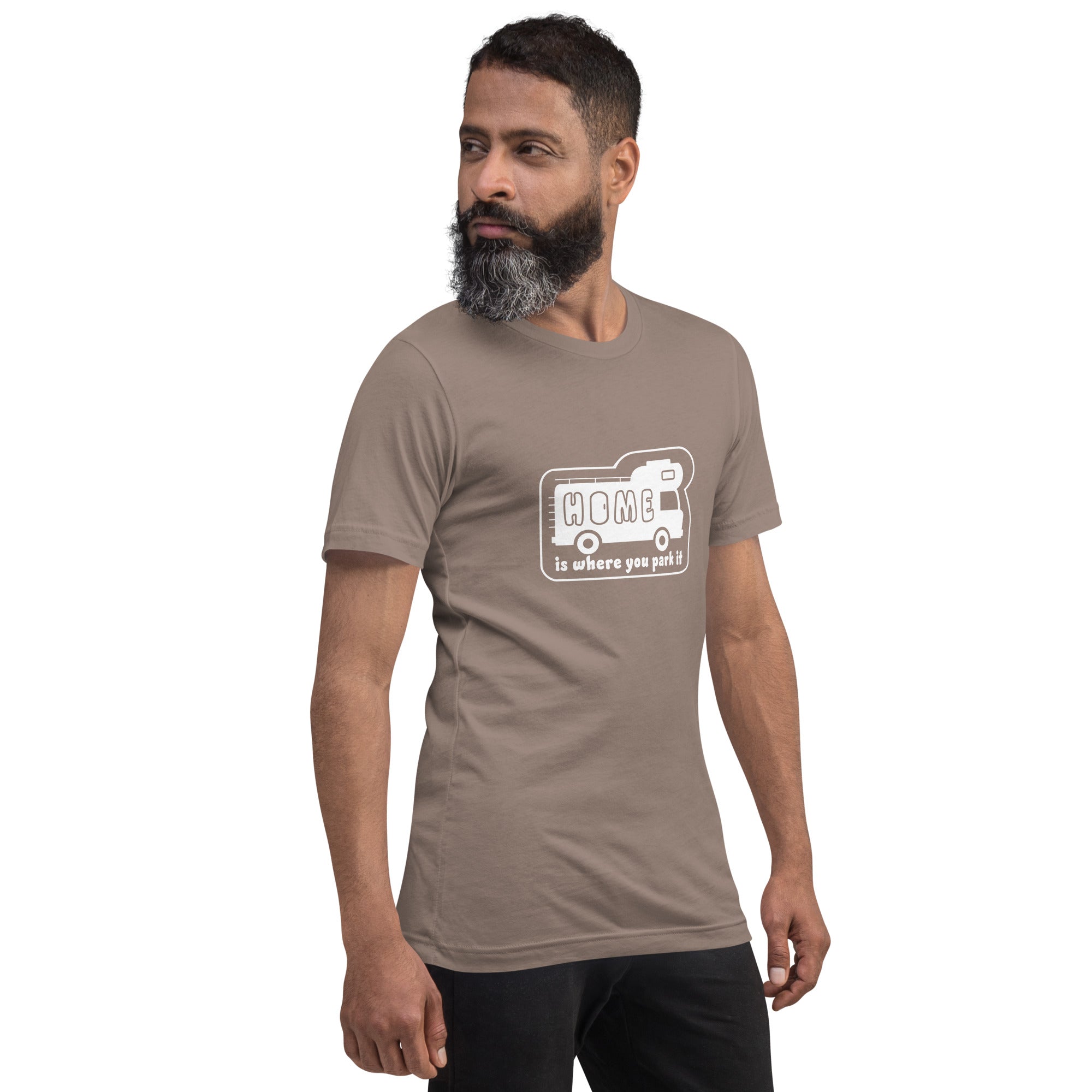 Unisex cotton t-shirt Bold Camper Van on dark colors