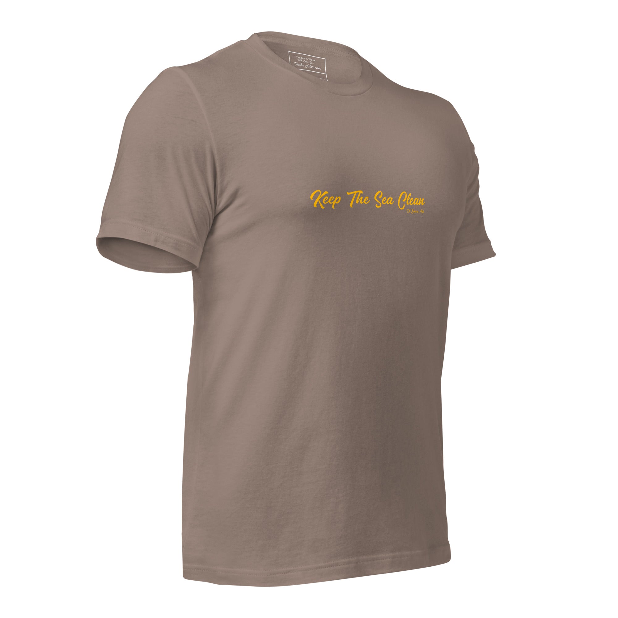 Unisex cotton t-shirt Keep The Sea Clean Gold on dark colors