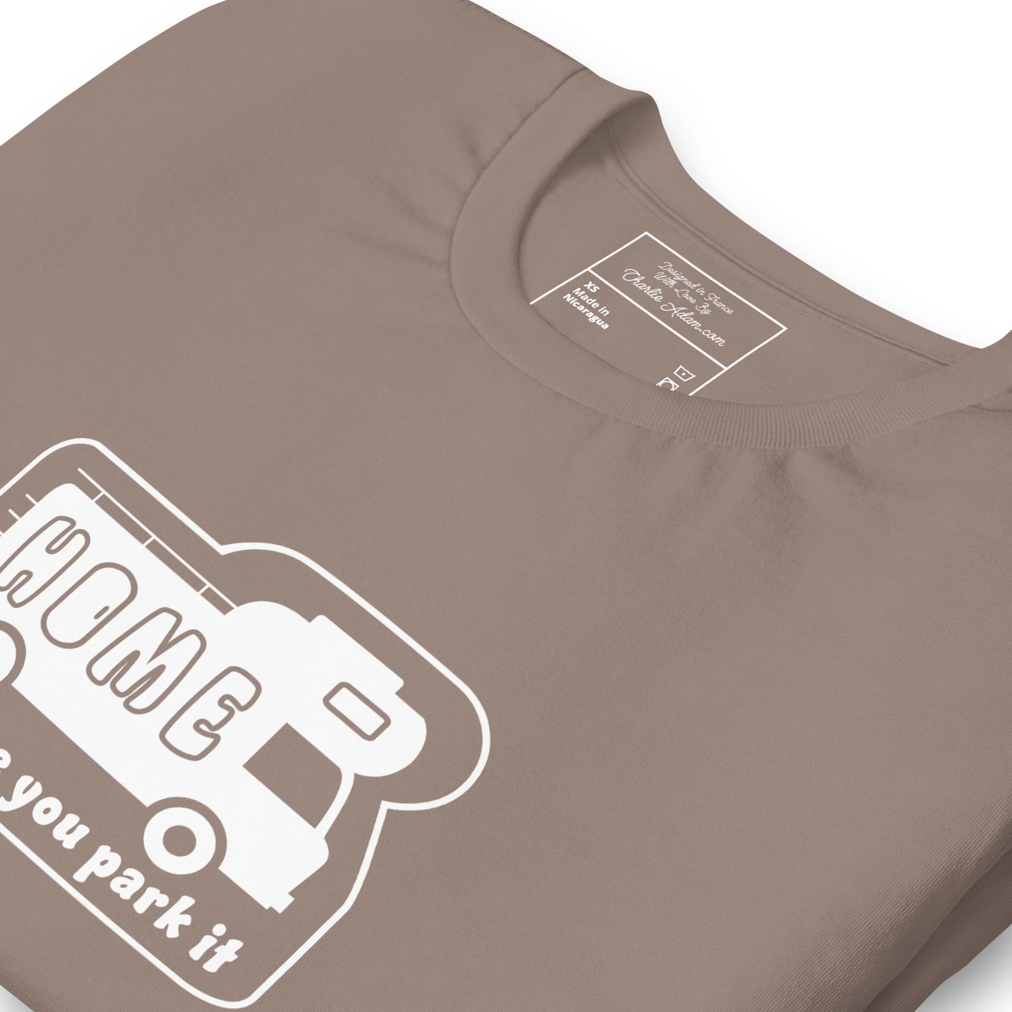 Unisex cotton t-shirt Bold Camper Van on dark colors