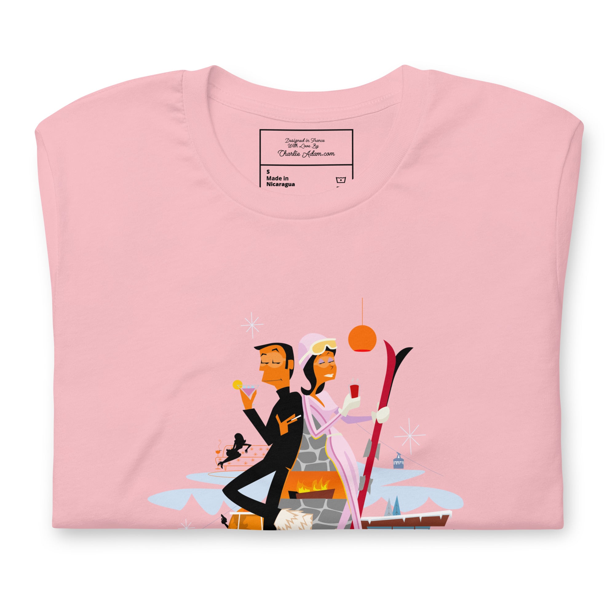 T-shirt en coton unisexe License To Chill Mission Après-Ski sur couleurs claires