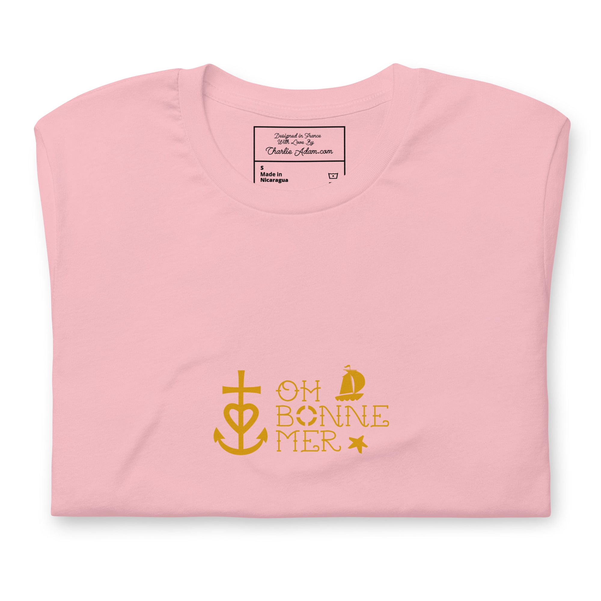 T-shirt en coton unisexe Oh Bonne Mer 2 sur couleurs claires